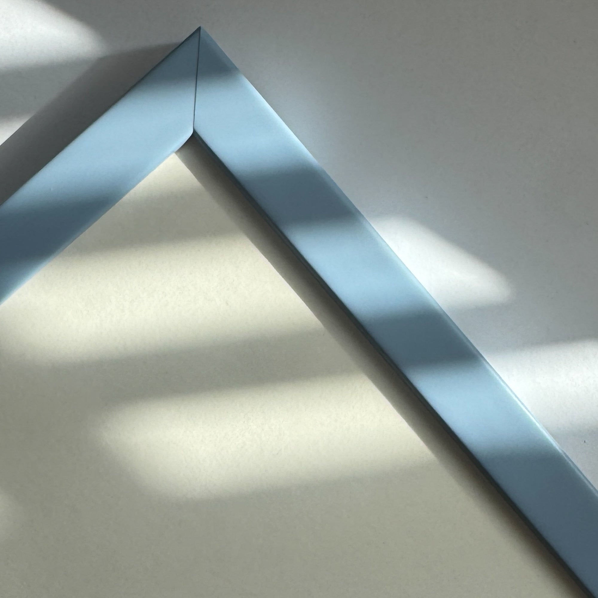 Light blue matte wooden frame - Narrow (15 mm)