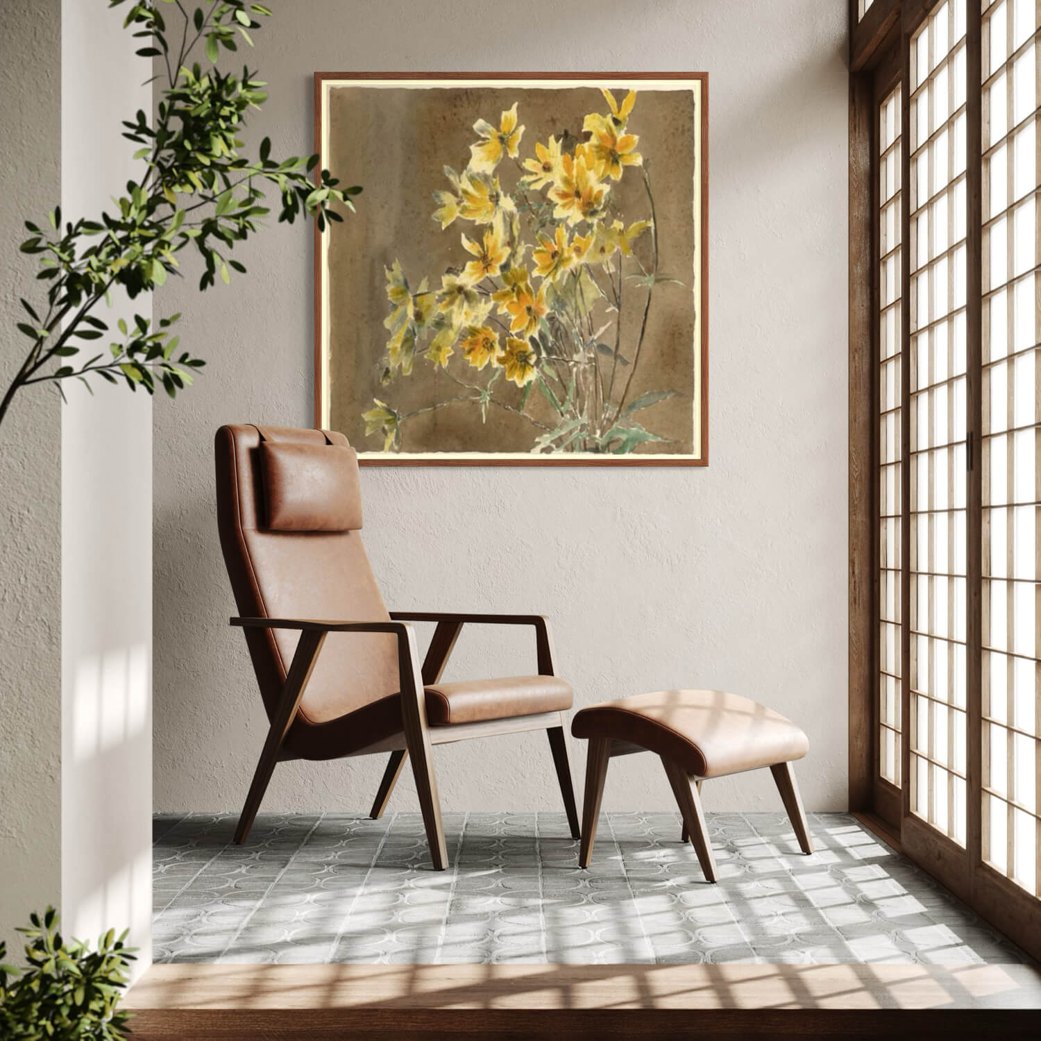 Dark oak wooden frame - Wide (20 mm)