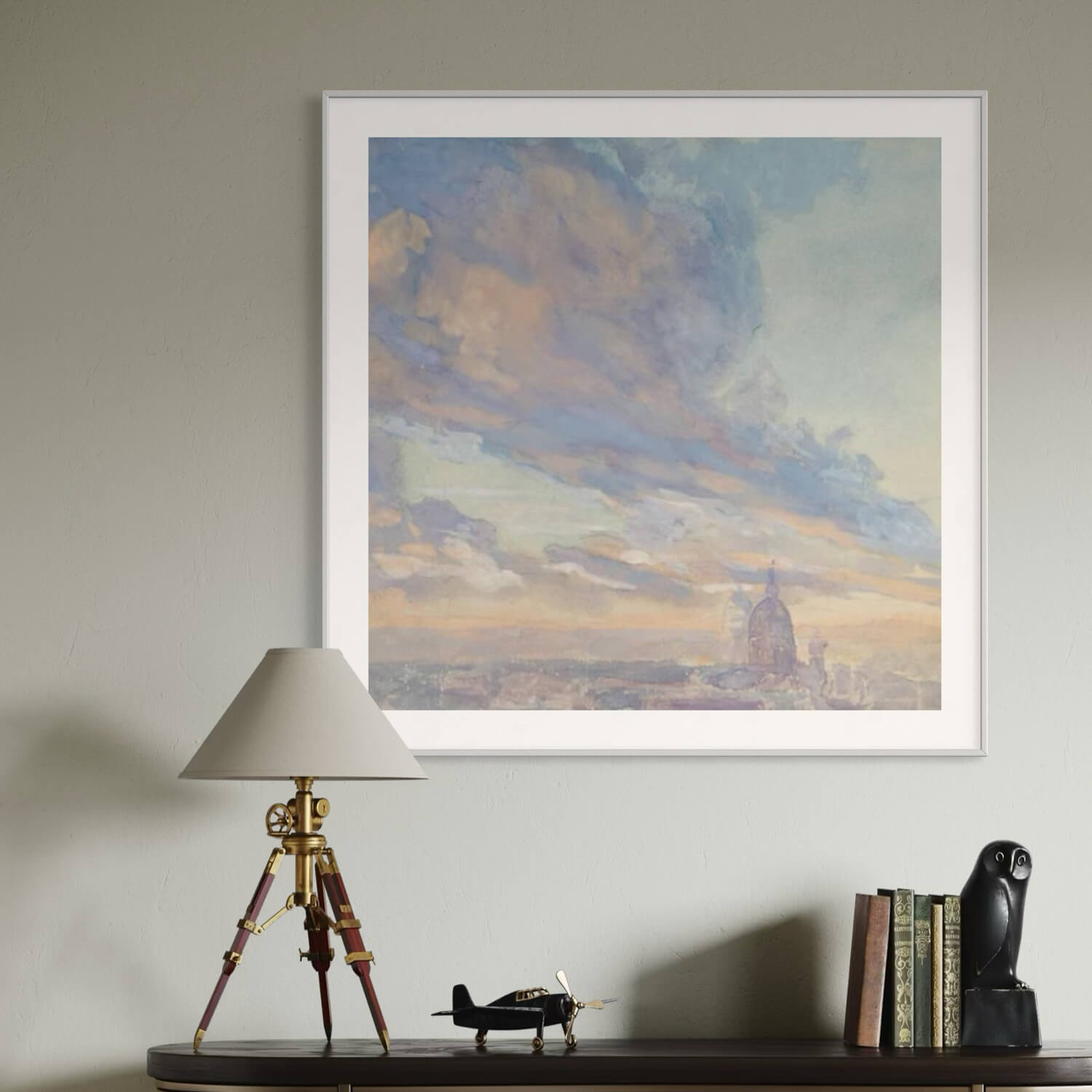 Matte silver premium aluminum frame - Narrow (6 mm) - 100x100 cm