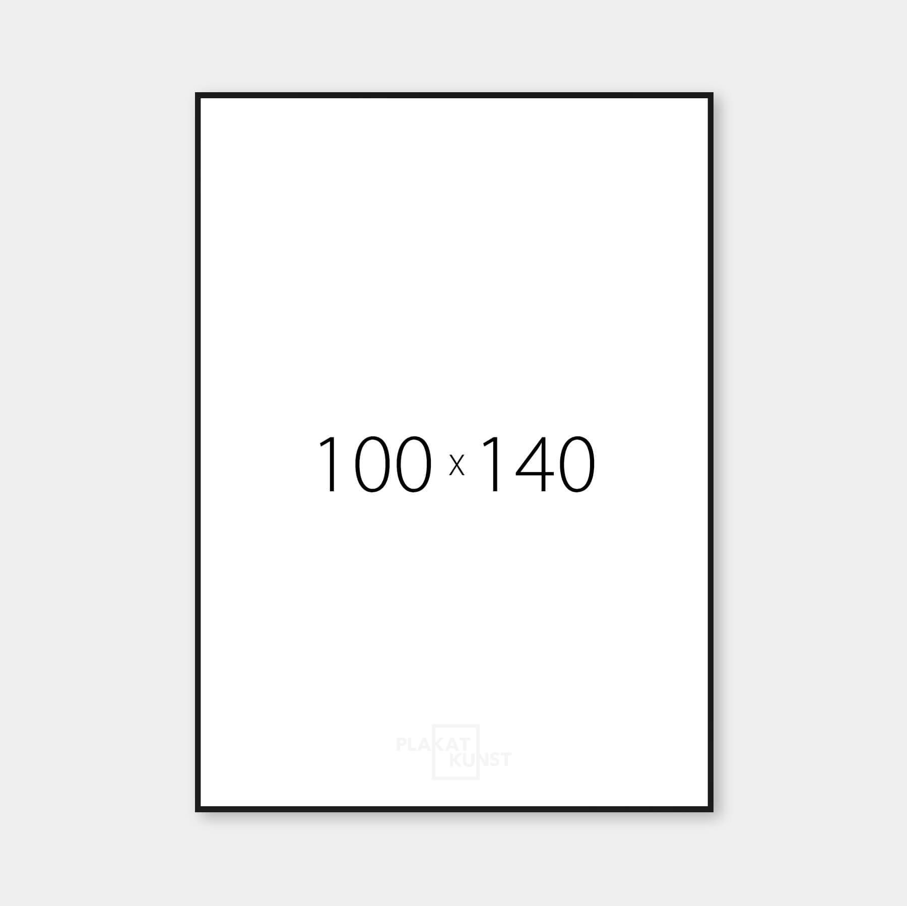 Black premium aluminum frame - Narrow (6 mm) - 100x140 cm