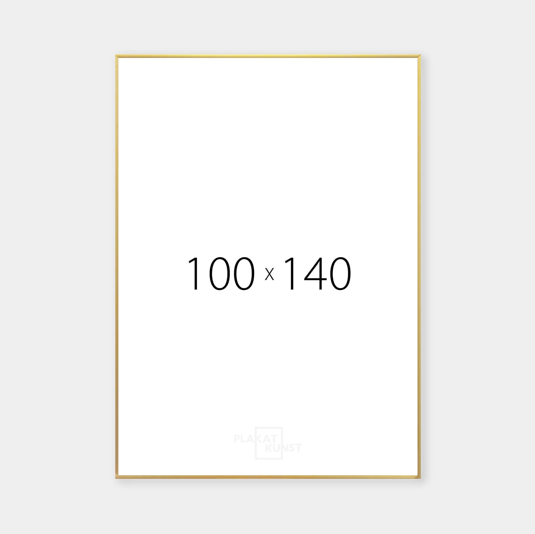Golden premium aluminum frame - Narrow (6 mm) - 100x140 cm