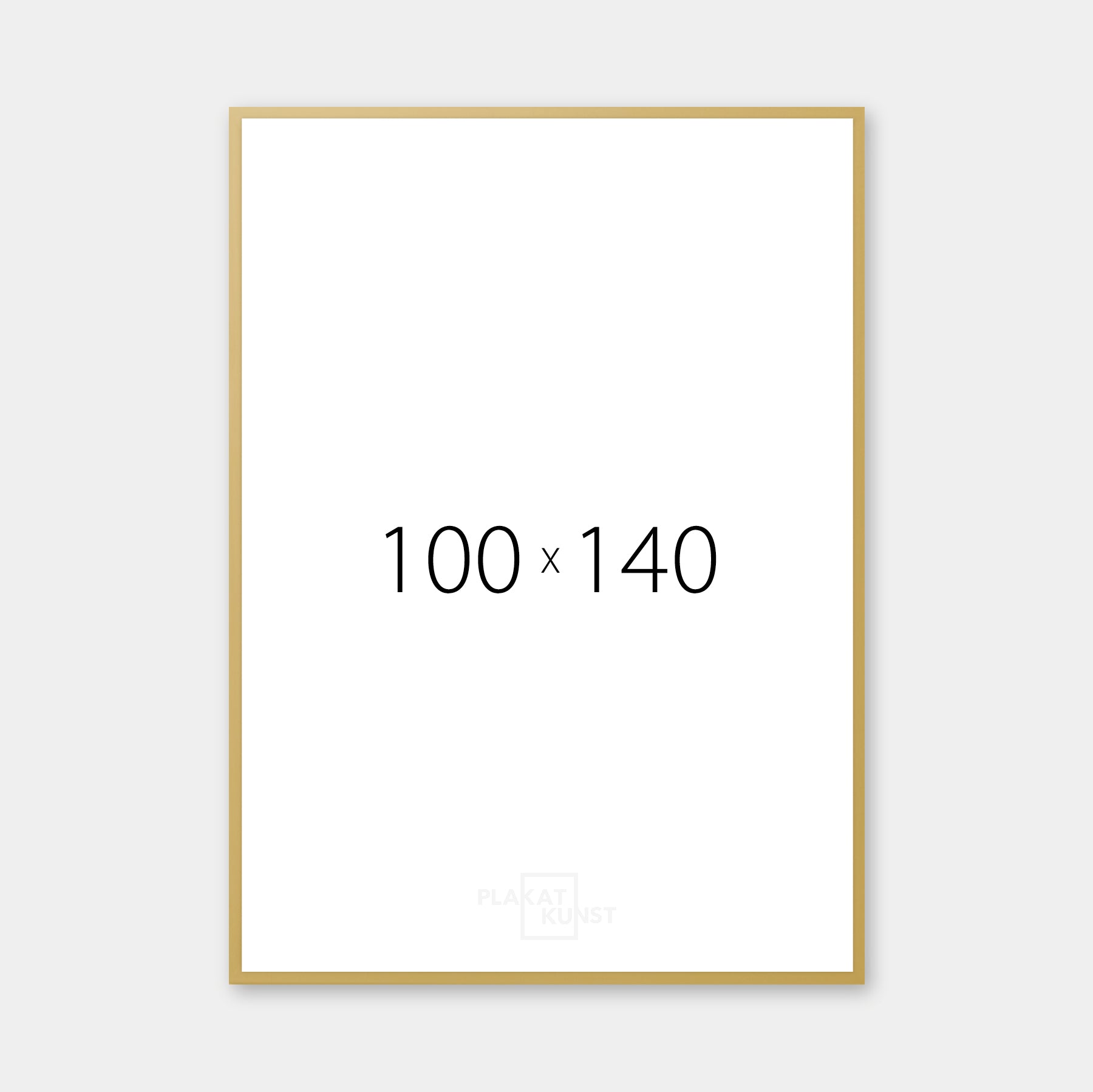 Dark gold wooden frame - Wide (20 mm) - 100x140 cm