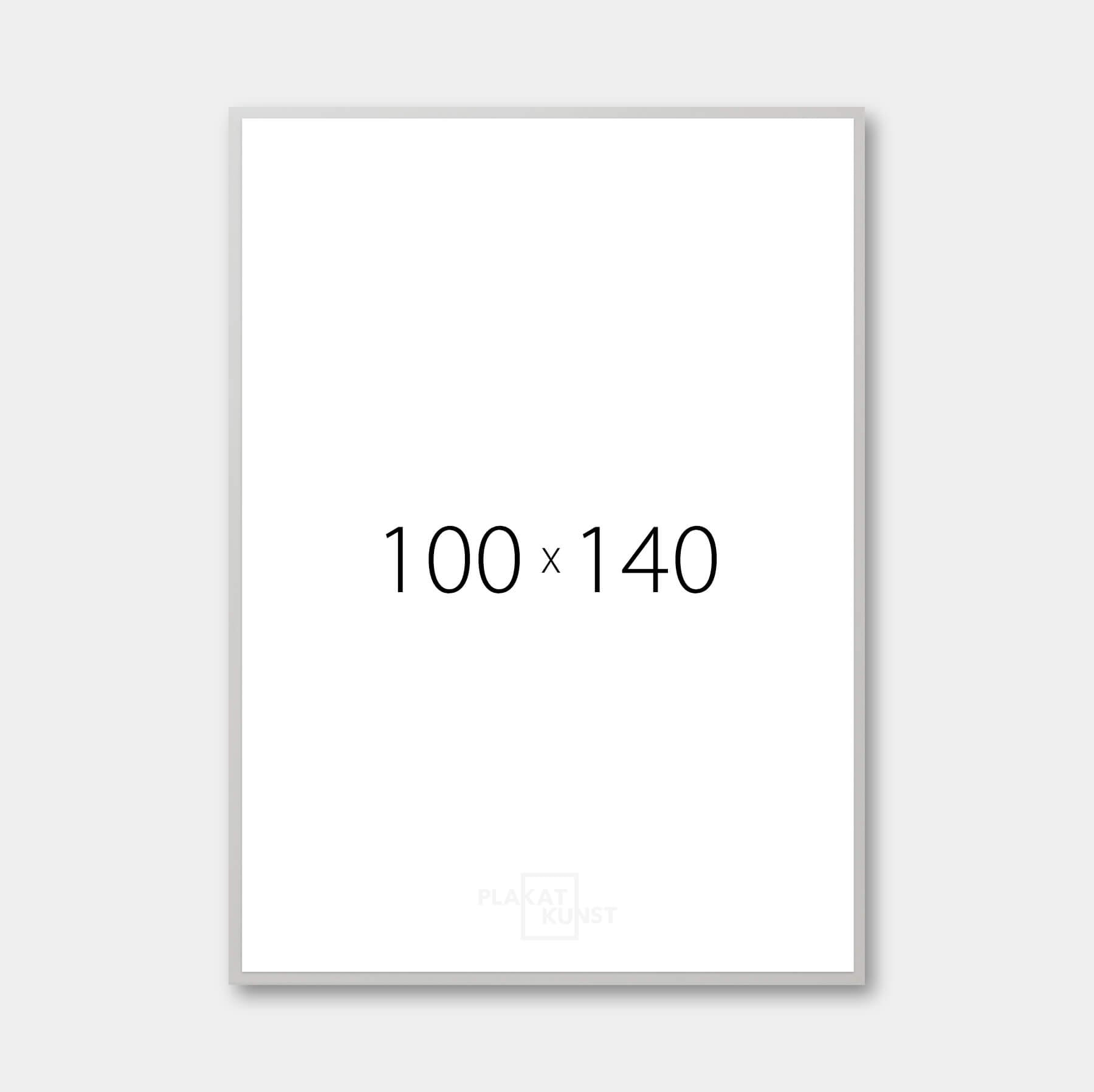 Silver wooden frame - 100x140 cm