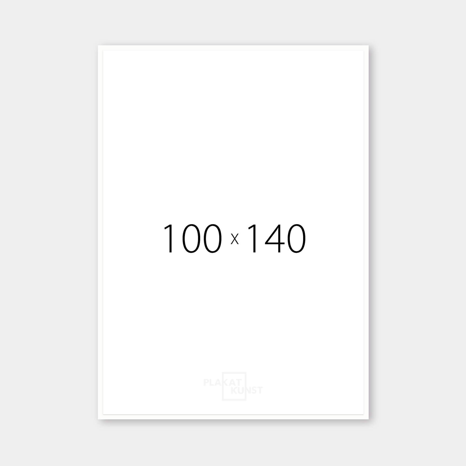 White wooden frame - Wide (20 mm) - 100x140 cm