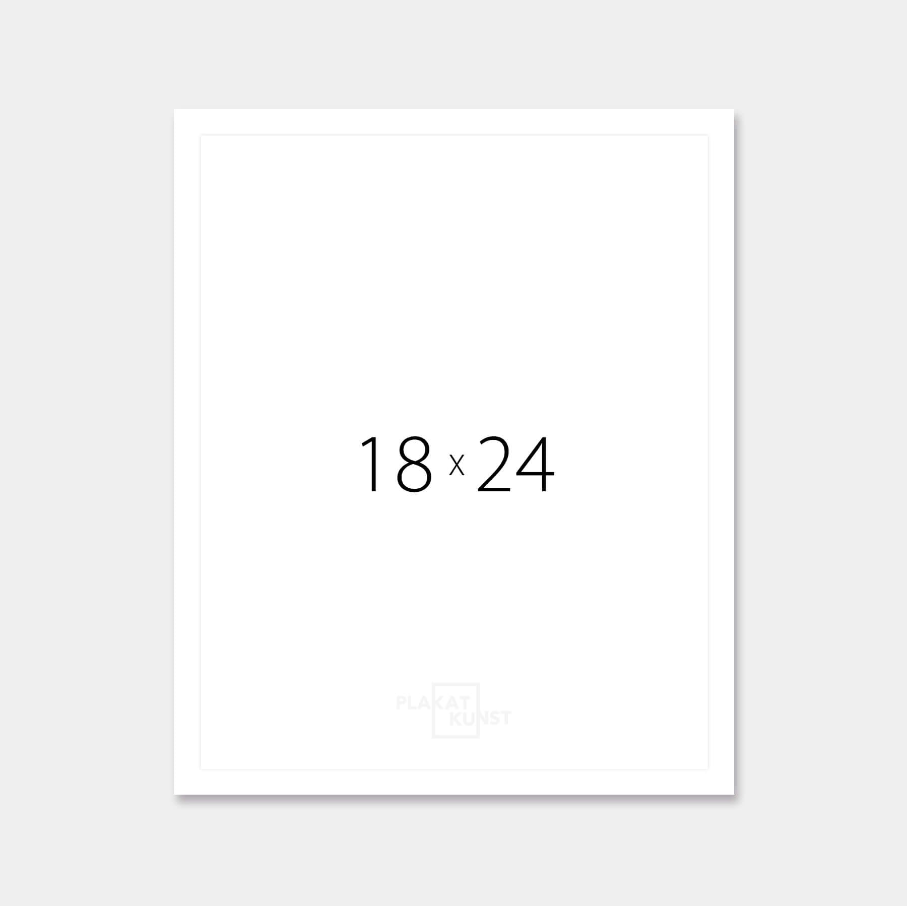 White wooden frame - Narrow (10 mm) - 18x24 cm