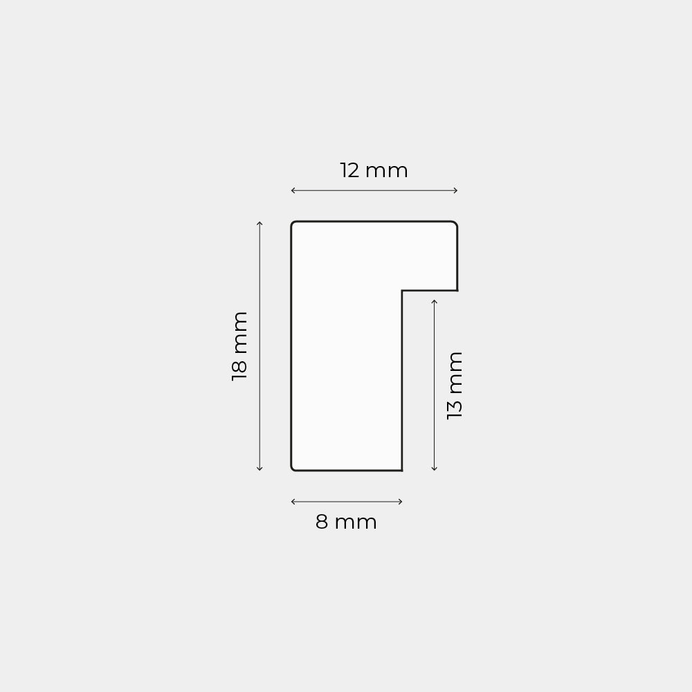 Dark oak frame - Narrow (12 mm) - 40x40 cm