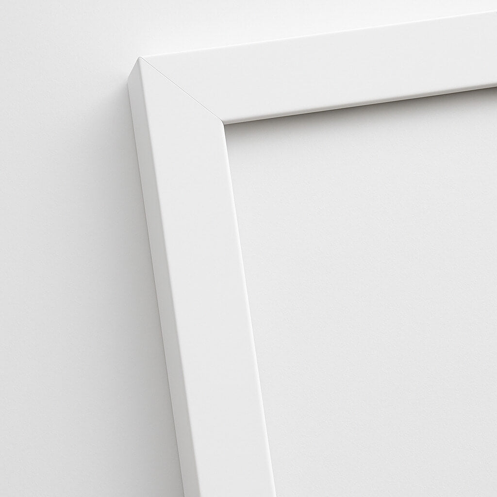 White wooden frame - Wide (20 mm) - 70x100 cm
