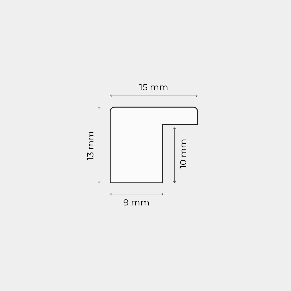 Yellow matte wooden frame - Narrow (15 mm) - A3 (30×42 cm)