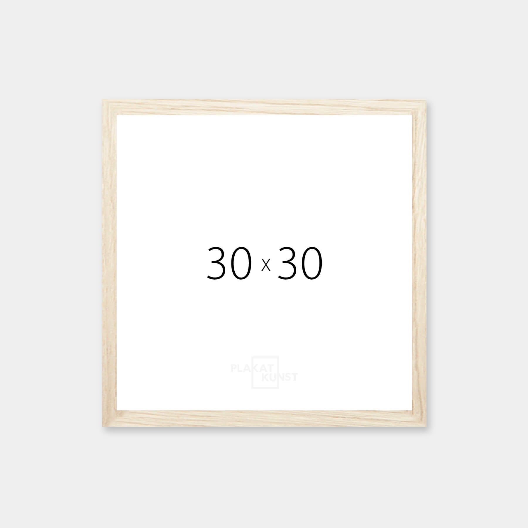 Picture frame in light wood - Narrow (15 mm) - 30×30 cm