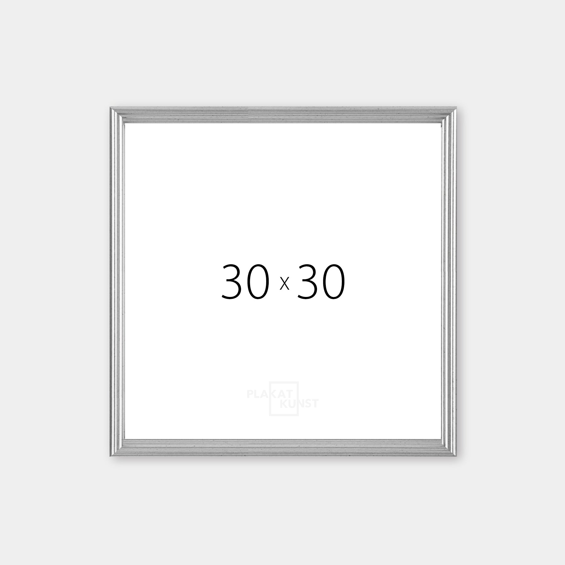 Vintage silver frame - Narrow (15 mm) - 30x30 cm