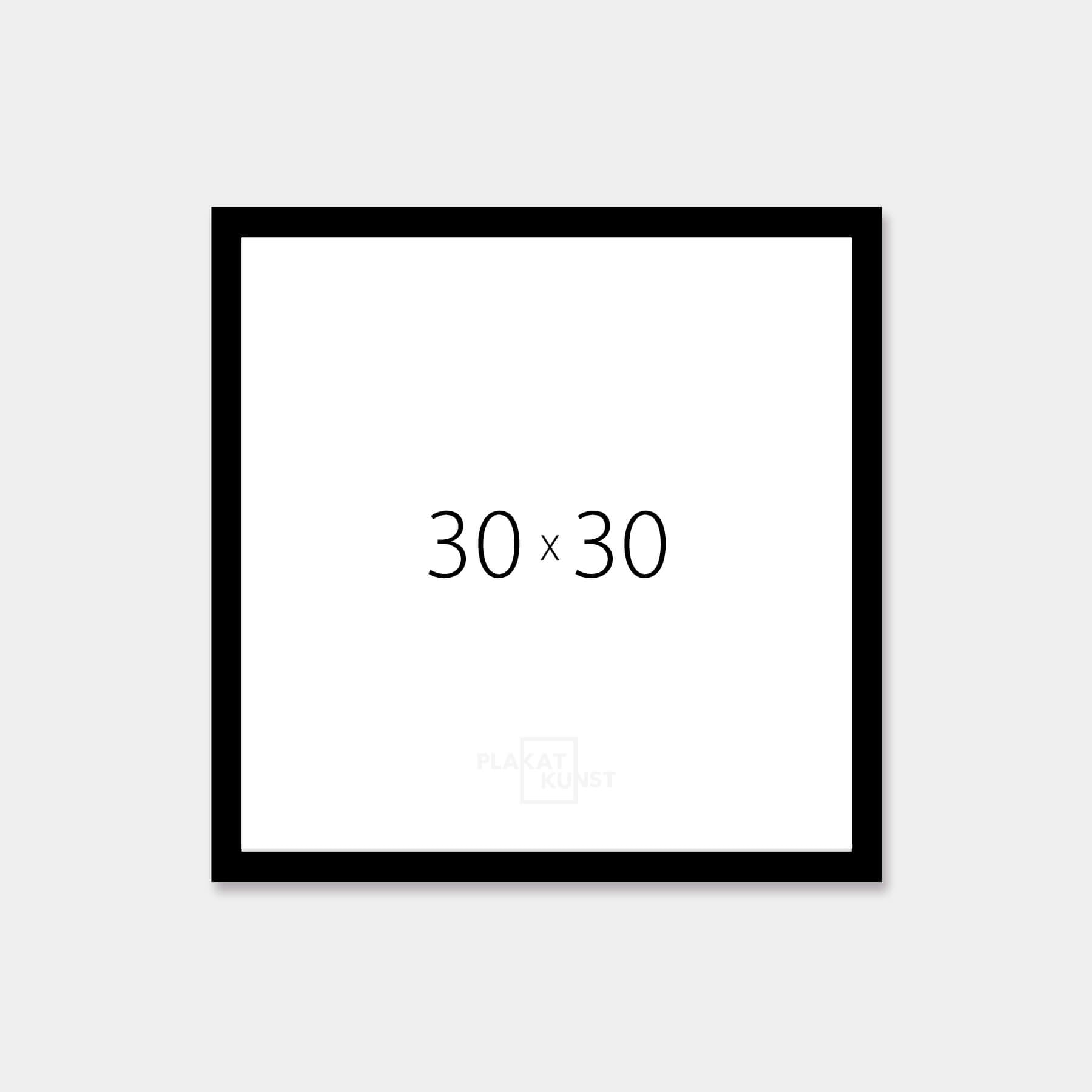Black wooden frame - Narrow (15 mm) - 30×30 cm