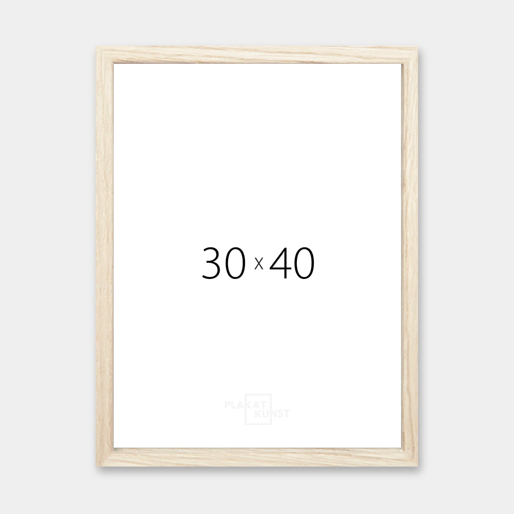 Picture frame in light wood - Wide (20 mm) - 30 × 40 cm
