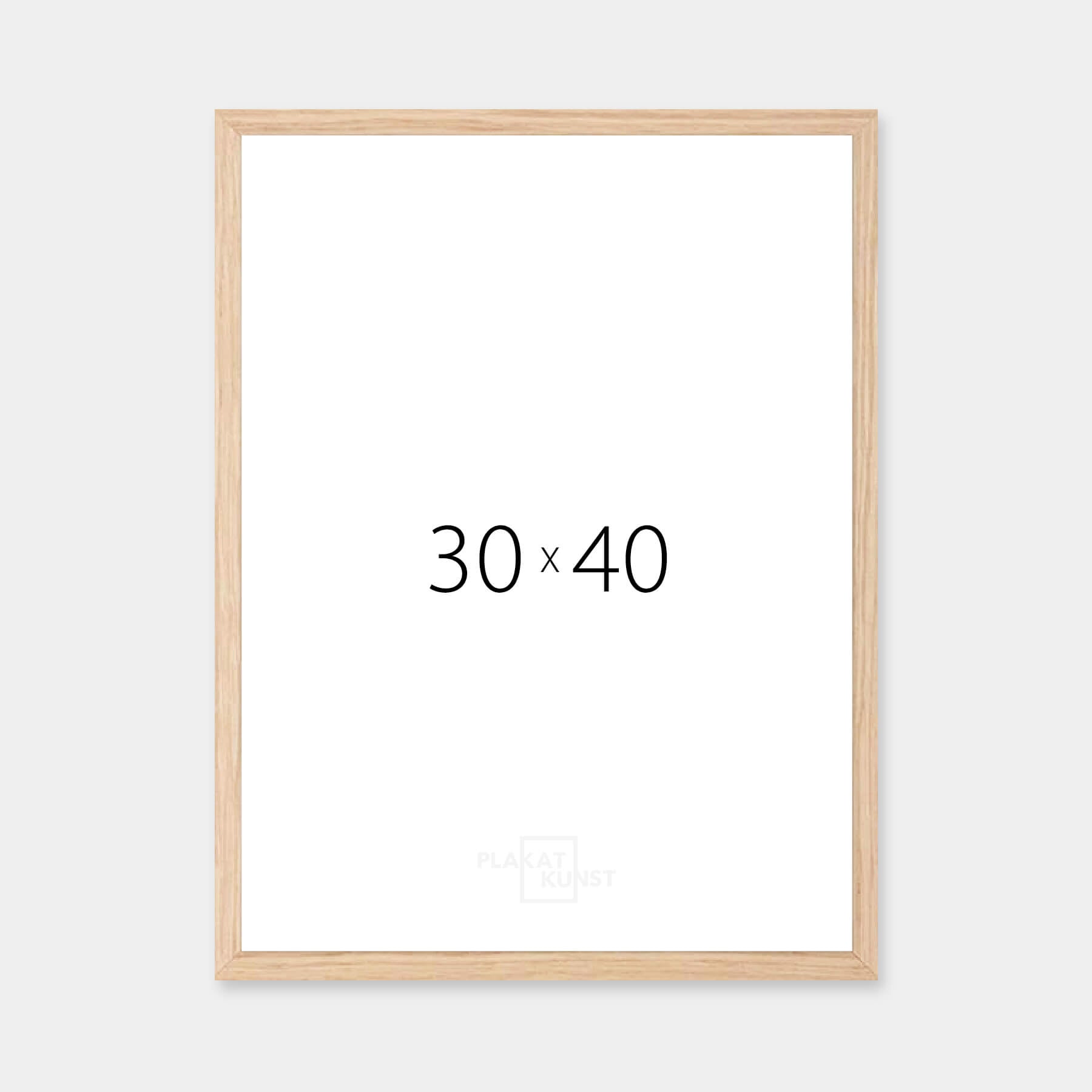 Solid oak frame - Narrow (12 mm) - 30×40 cm