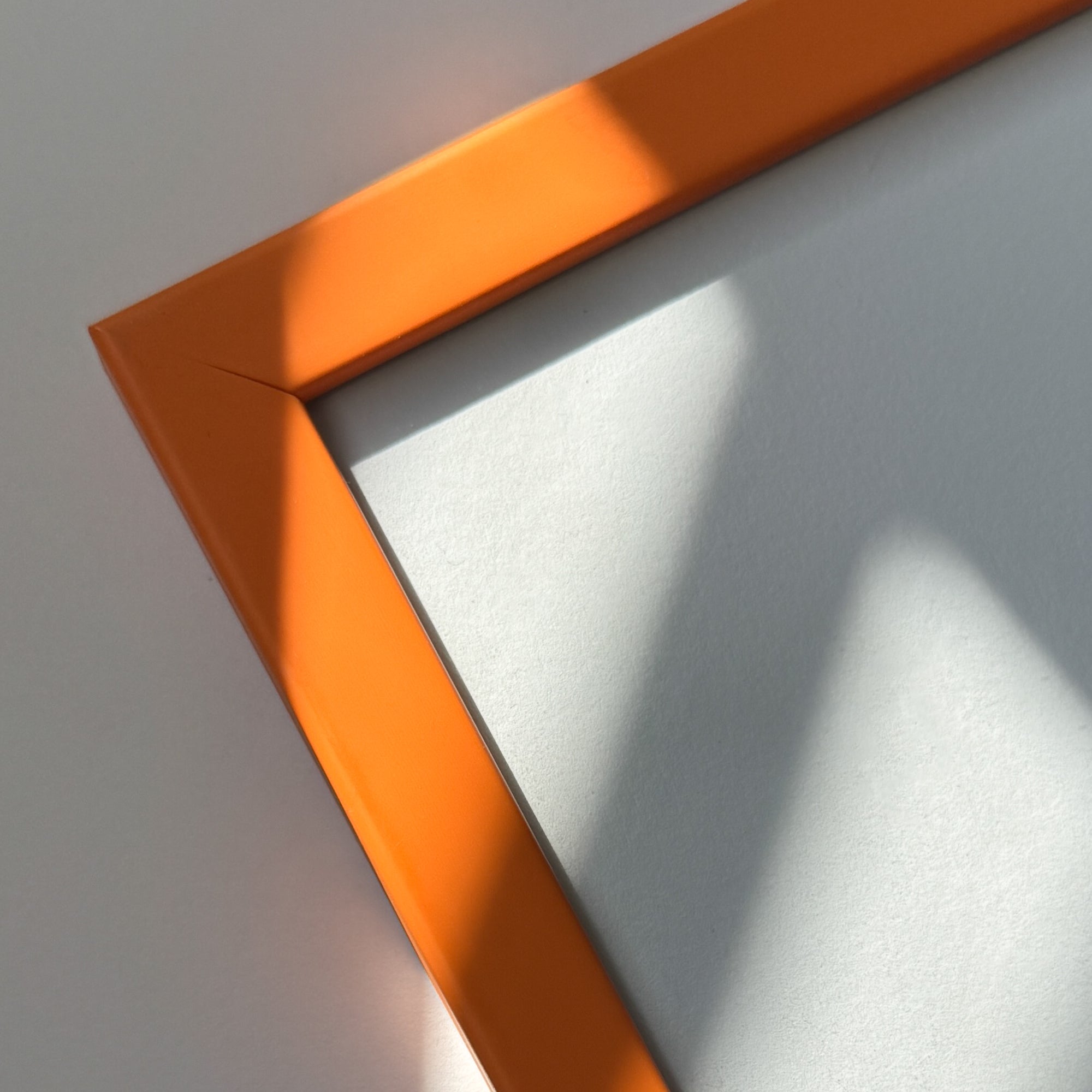 Orange matte wooden frame - Narrow (15 mm)