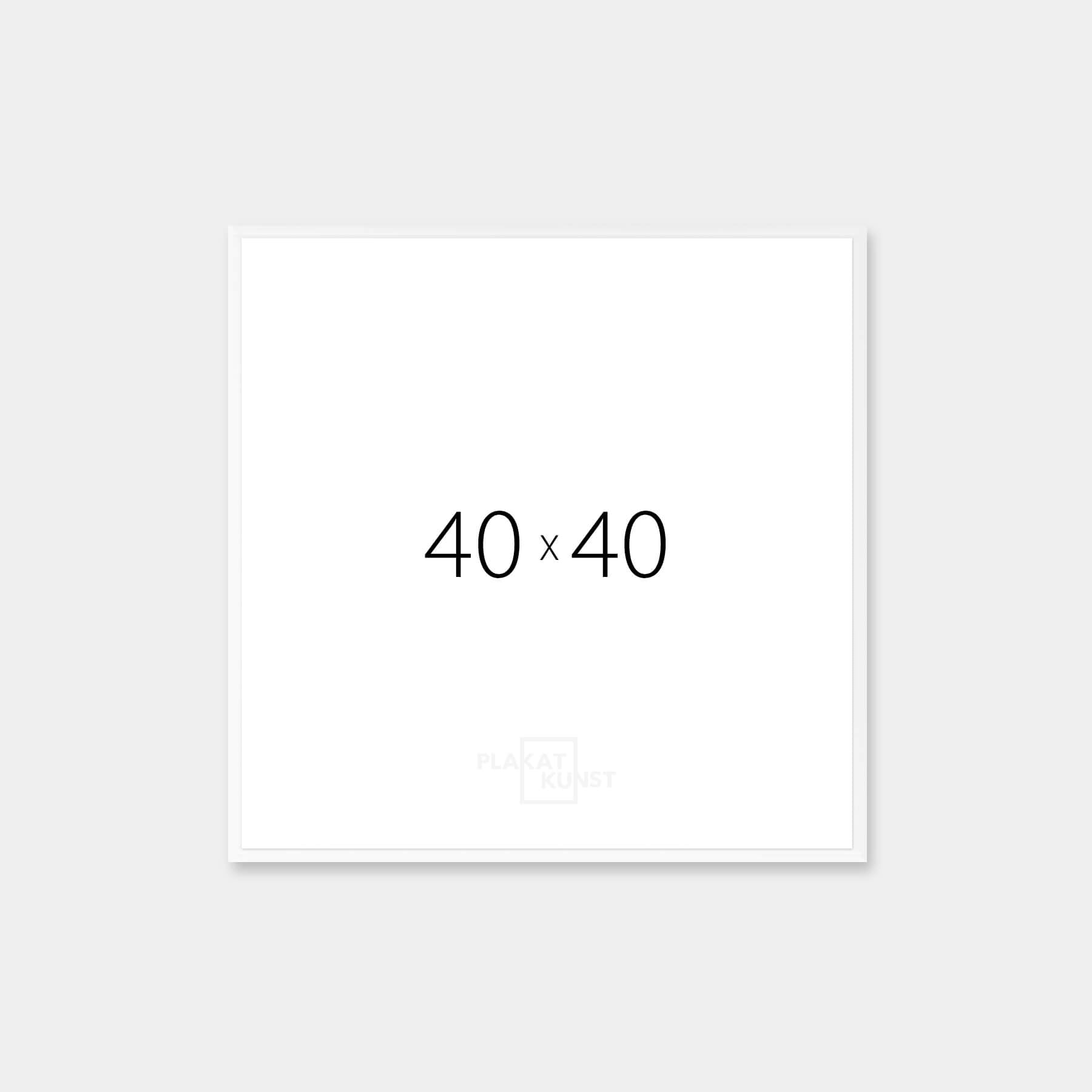 Matte silver aluminum frame - Narrow (9 mm) - 40×40 cm