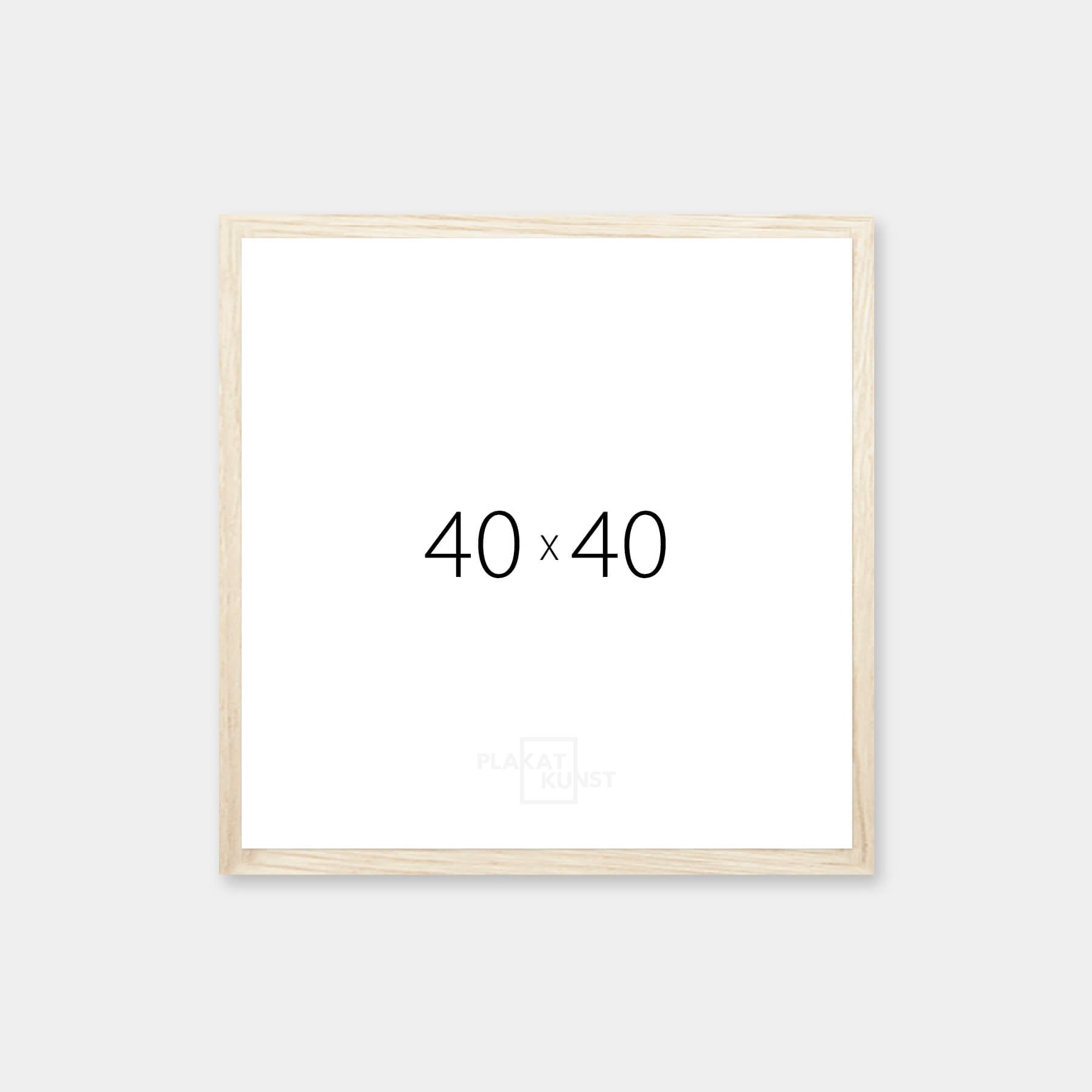 Picture frame in light wood - Narrow (15 mm) - 40×40 cm