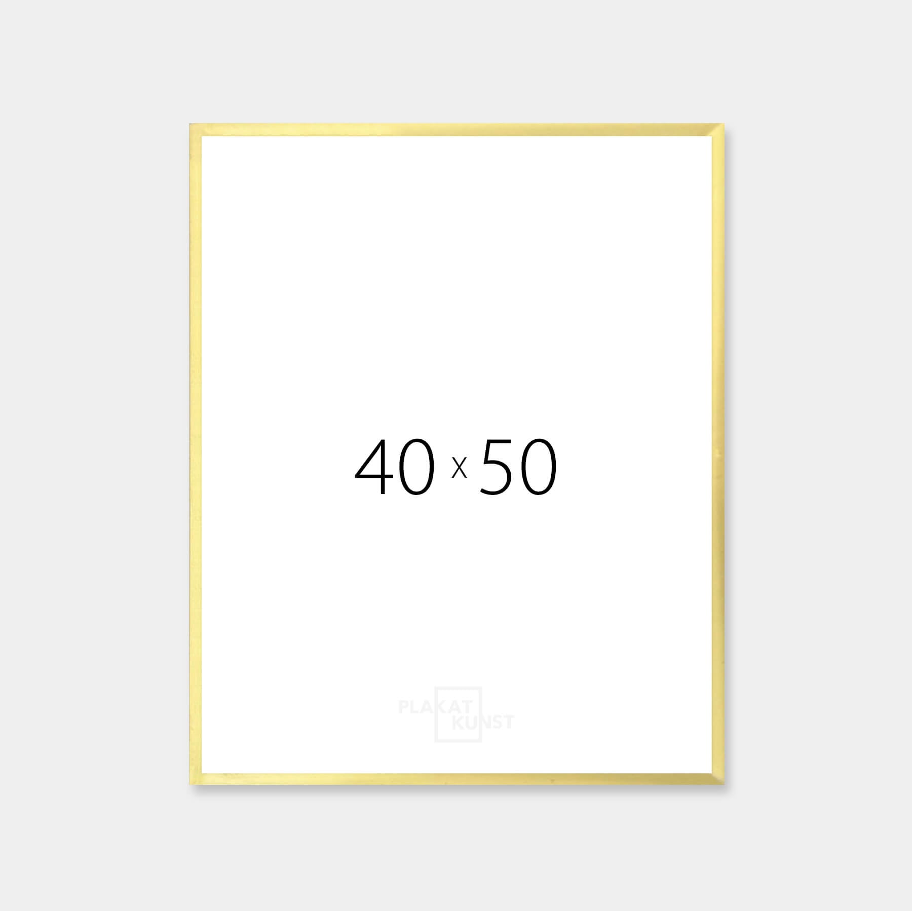 Golden aluminum frame - Narrow (9 mm) - 40×50 cm