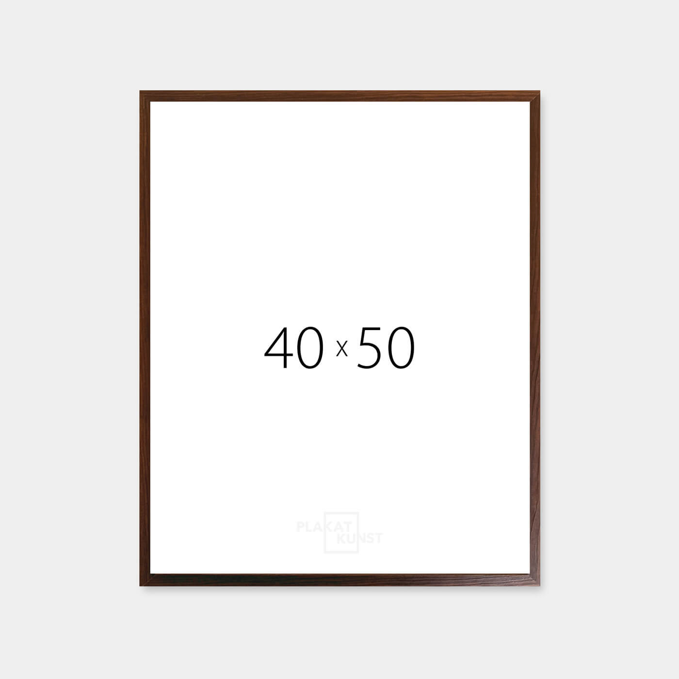 Dark wooden frame - Narrow (10 mm) - 40x50 cm