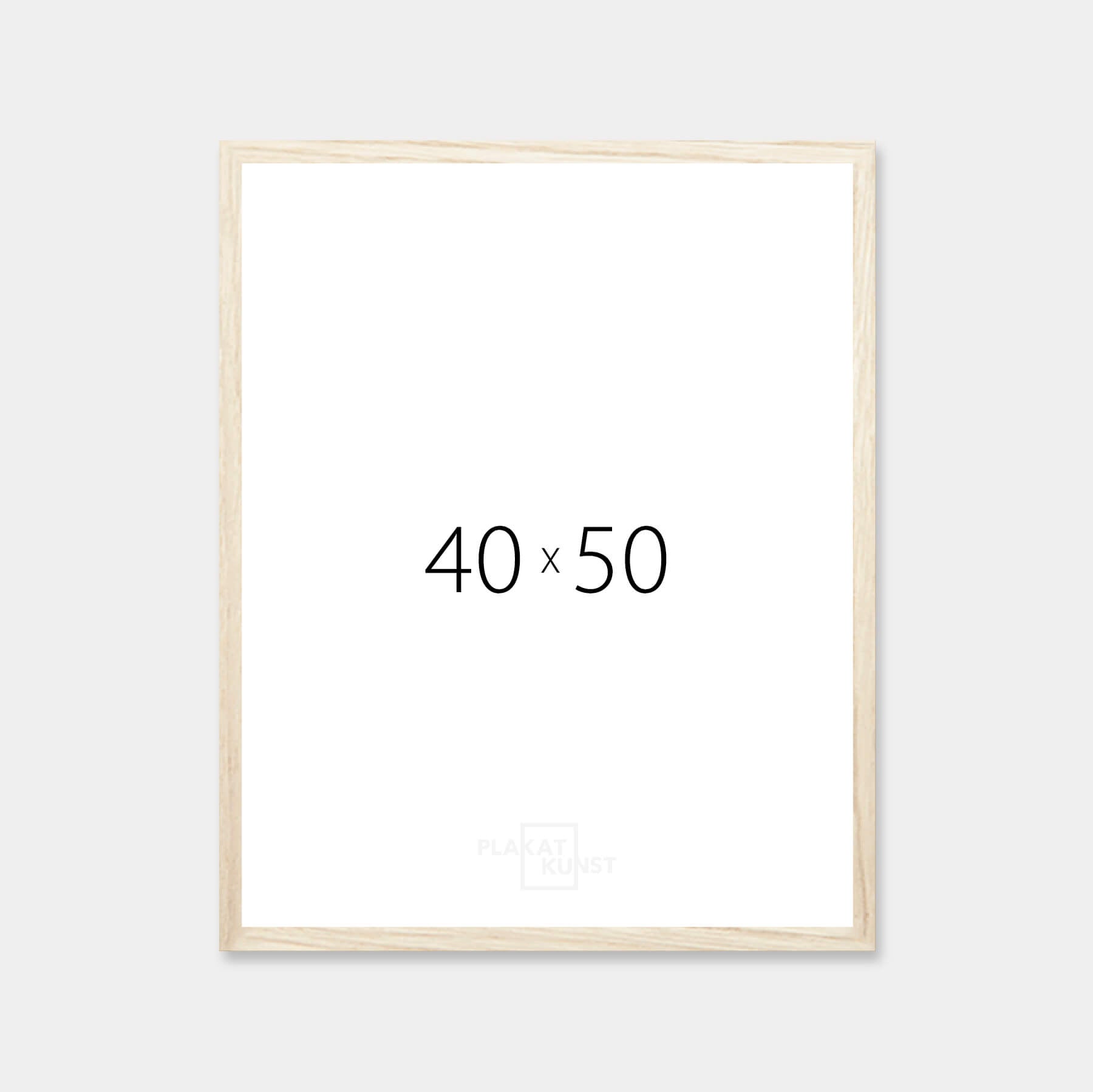 Picture frame in light wood - Narrow (15 mm) - 40 × 50 cm