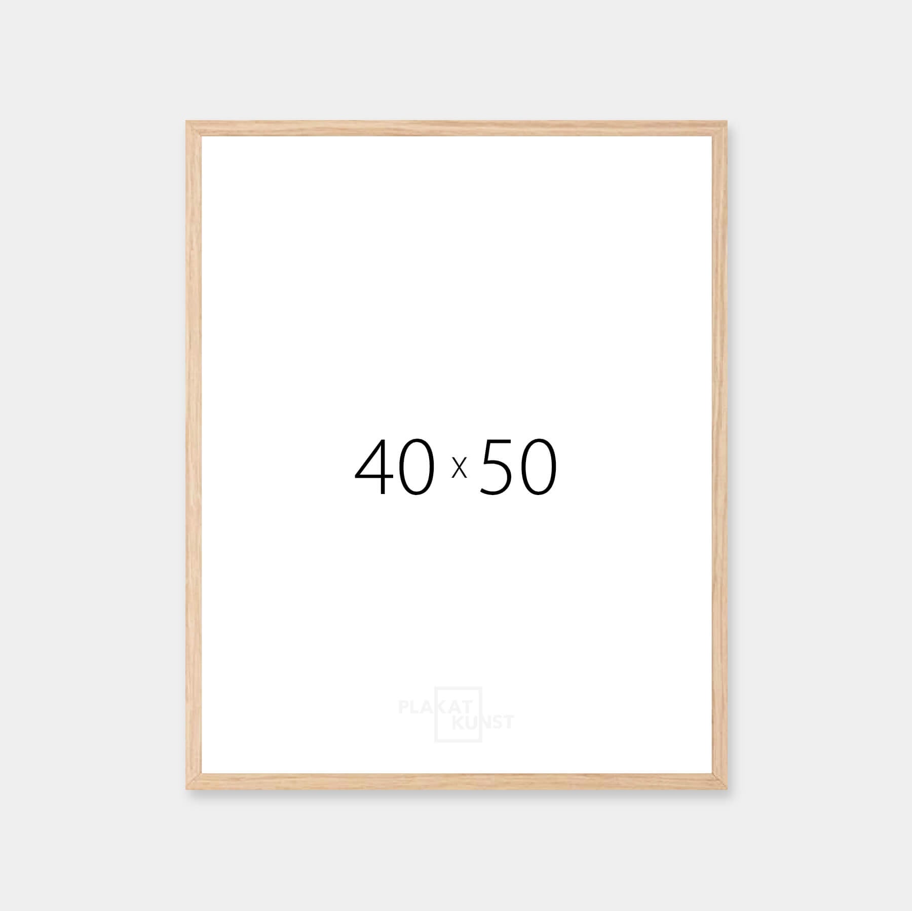 Solid oak frame - Narrow (12 mm) - 40×50 cm