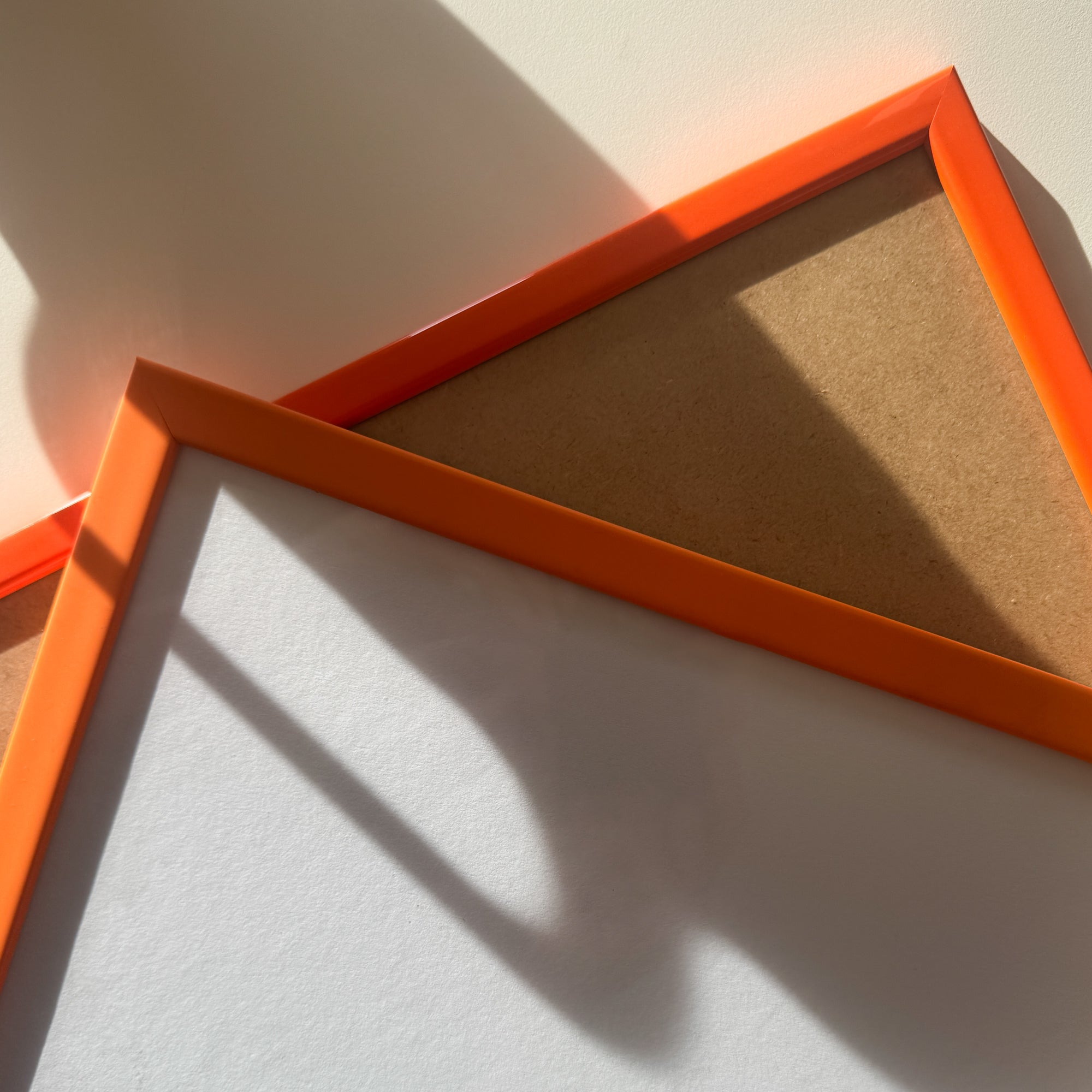 Orange matte wooden frame - Narrow (15 mm) - 30×40 cm