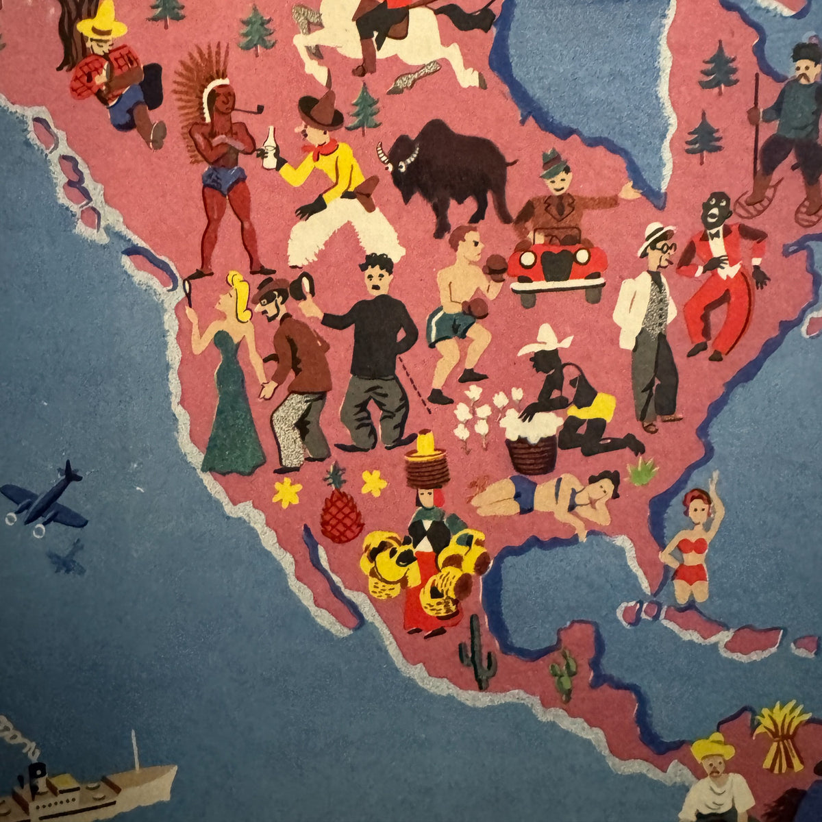 Illustrated world map