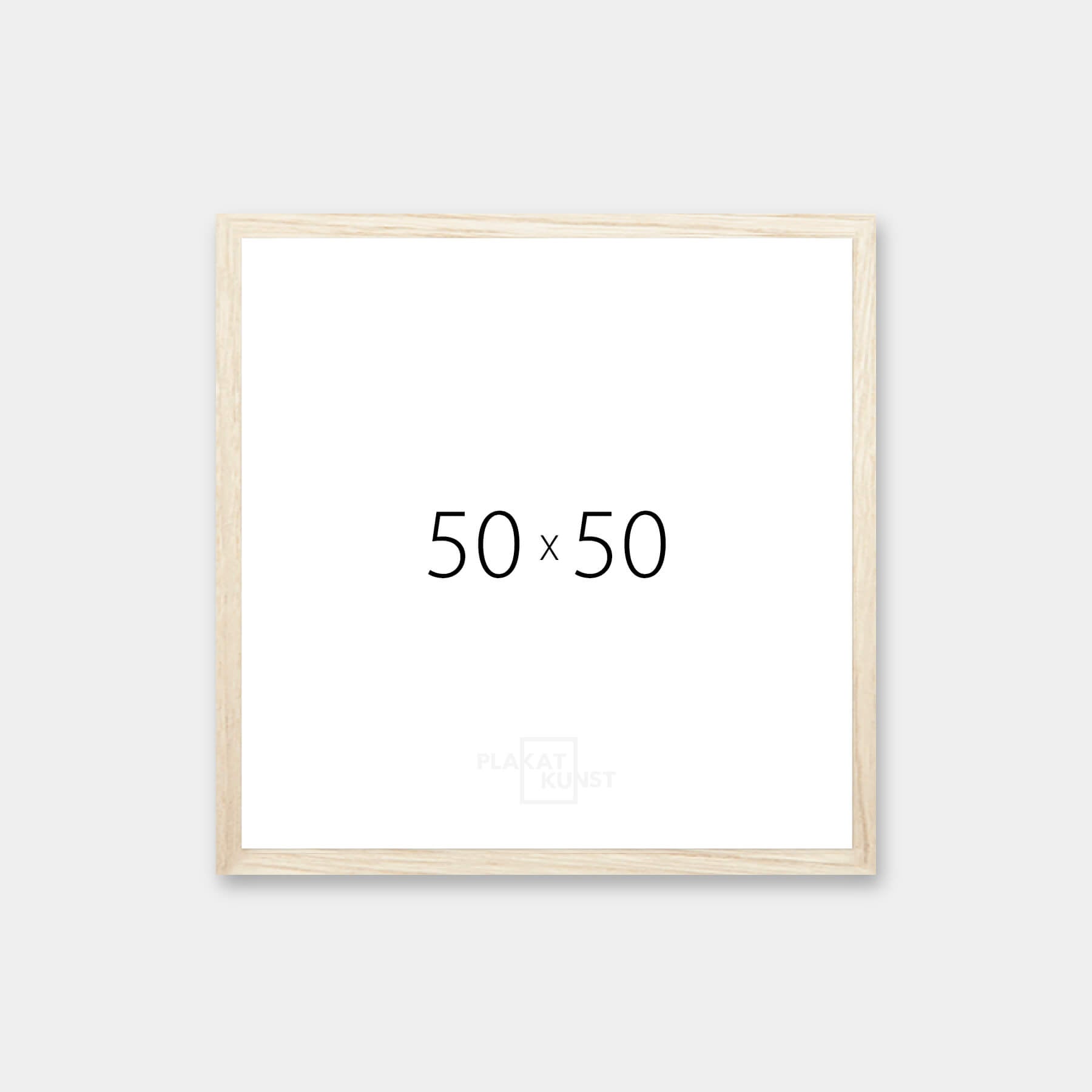 Picture frame in light wood - Wide (20 mm) - 50×50 cm