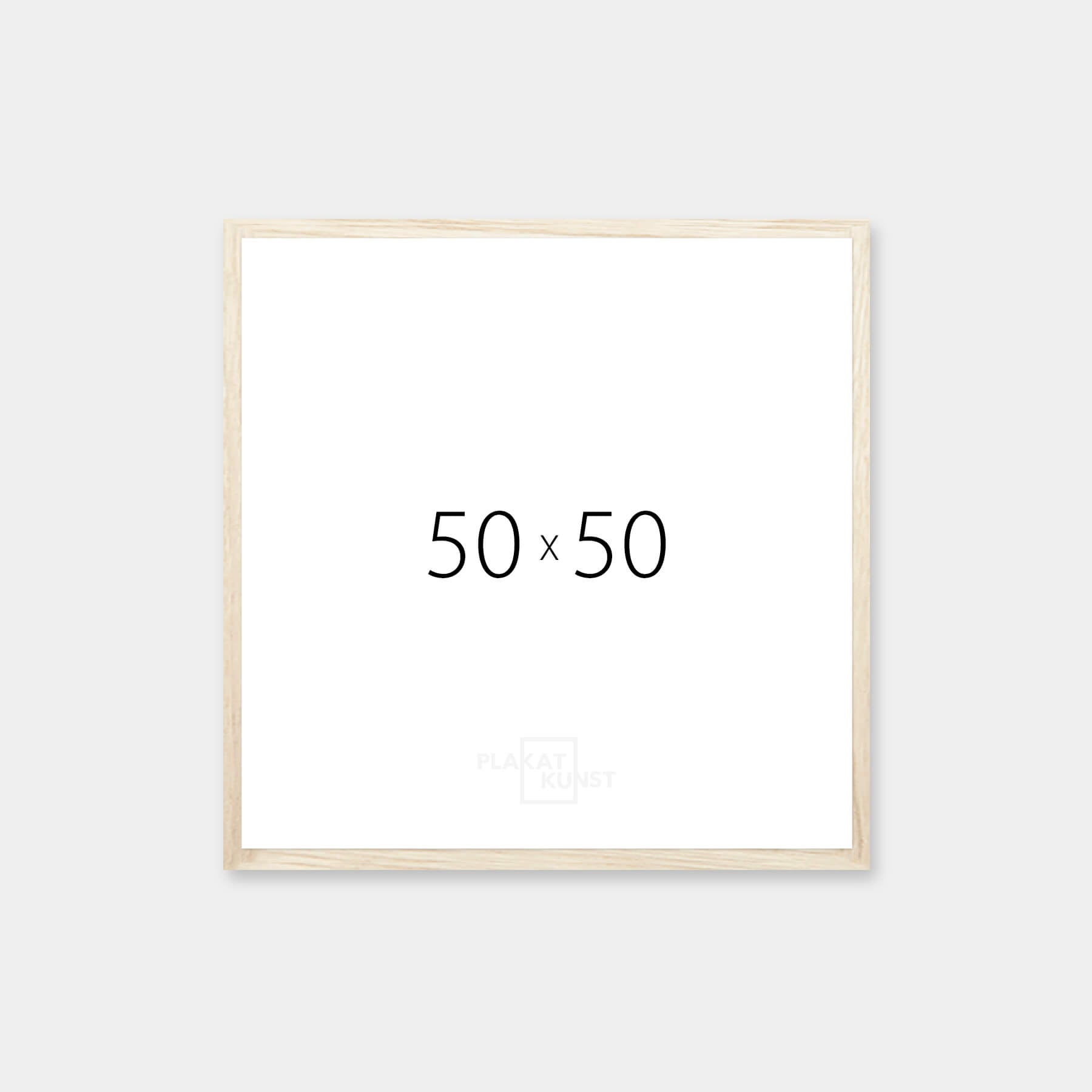Picture frame in light wood - Narrow (15 mm) - 50×50 cm