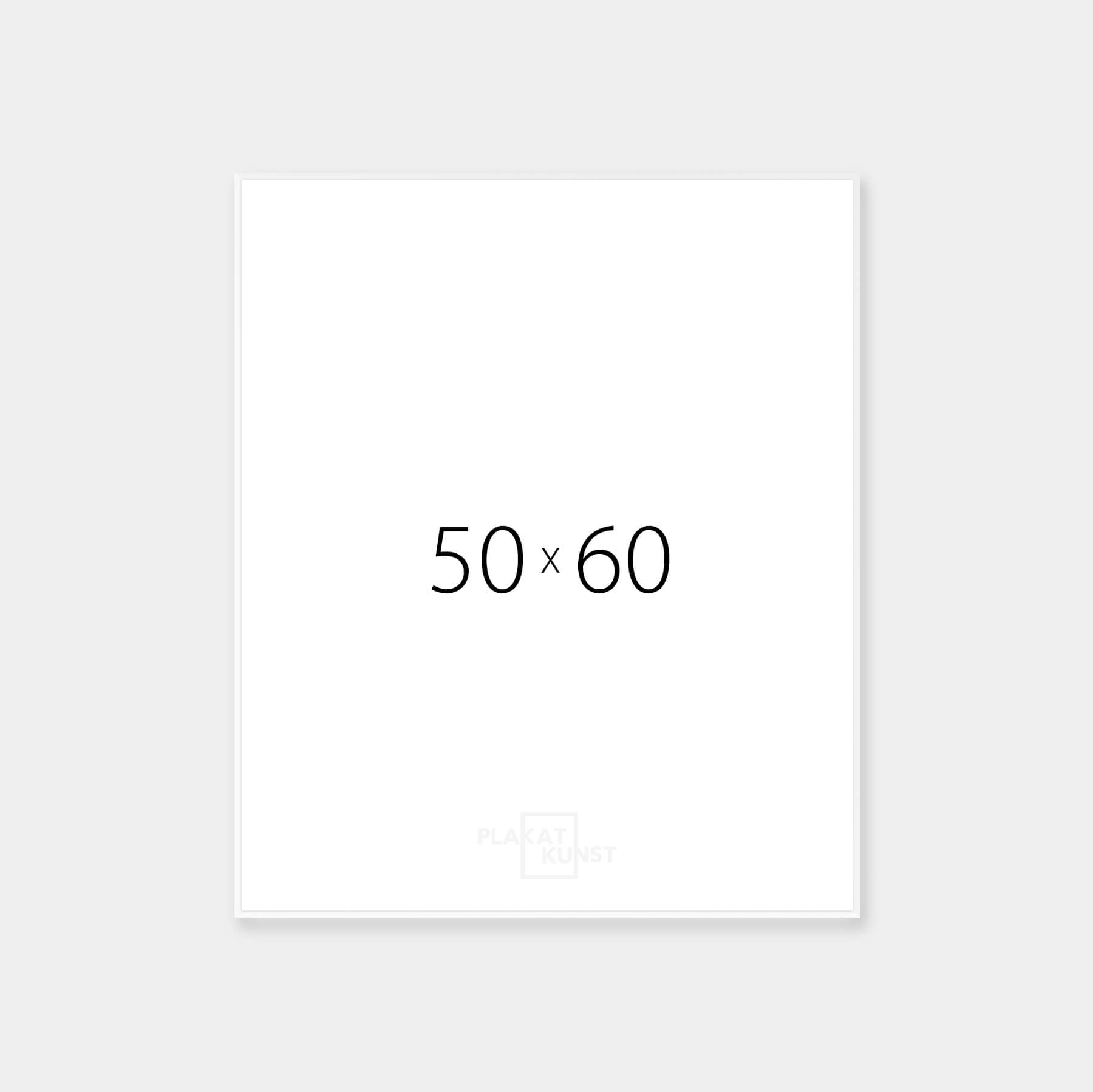 Aluminum frame in matte silver - Narrow (9 mm) - 50×60 cm