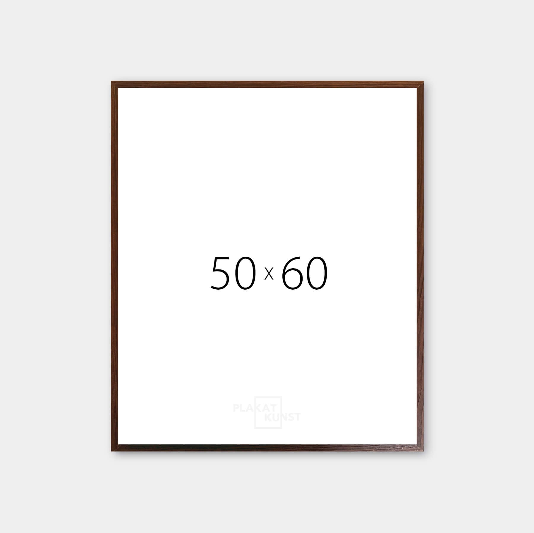 Dark wooden frame - Narrow (10 mm) - 50x60 cm
