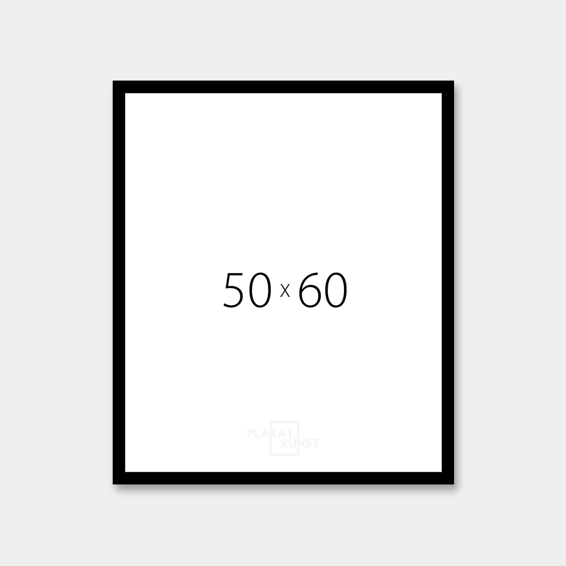 Black wooden frame - Wide (20 mm) - 50×60 cm