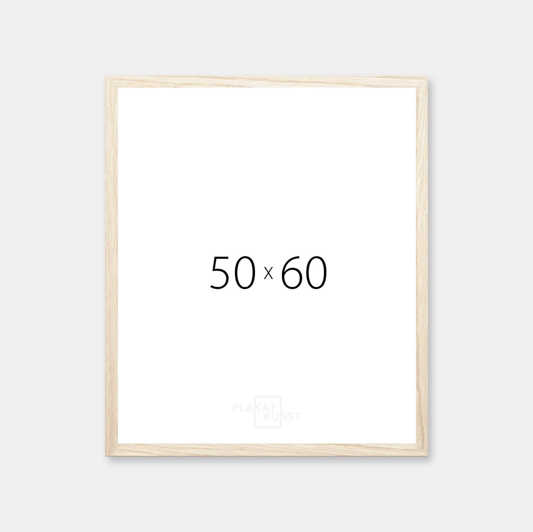 Picture frame in light wood - Wide (20 mm) - 50×60 cm