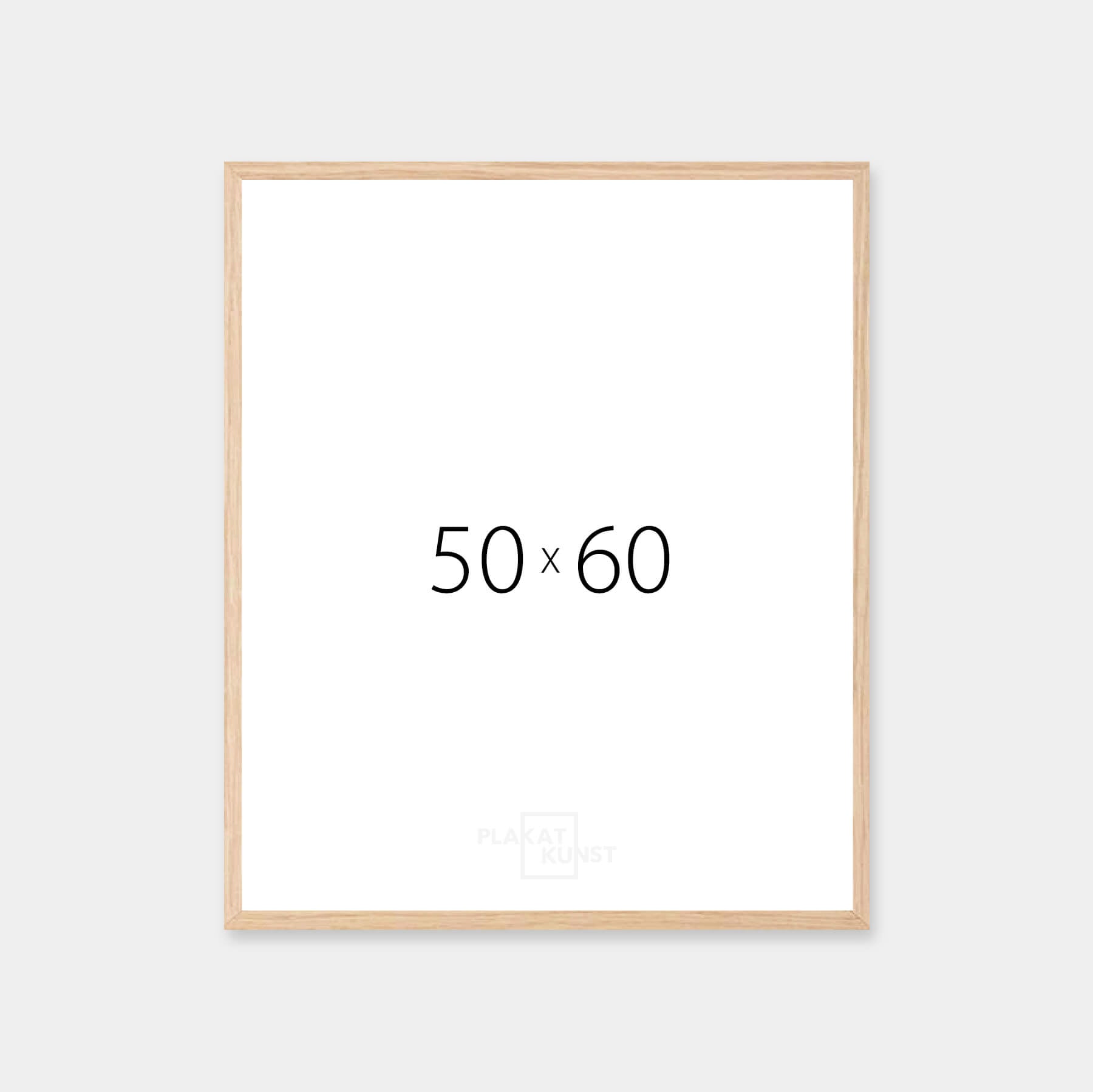 Solid oak frame - Narrow (12 mm) - 50×60 cm