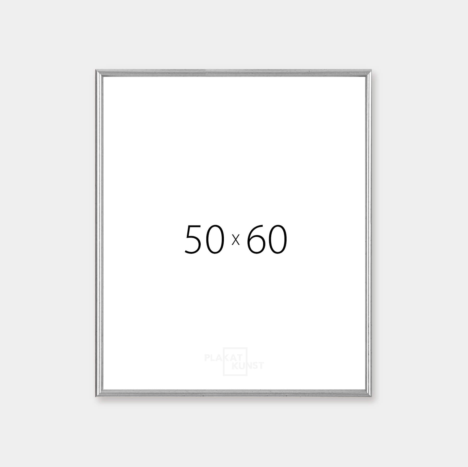 Vintage silver frame - Narrow (15 mm) - 50x60 cm