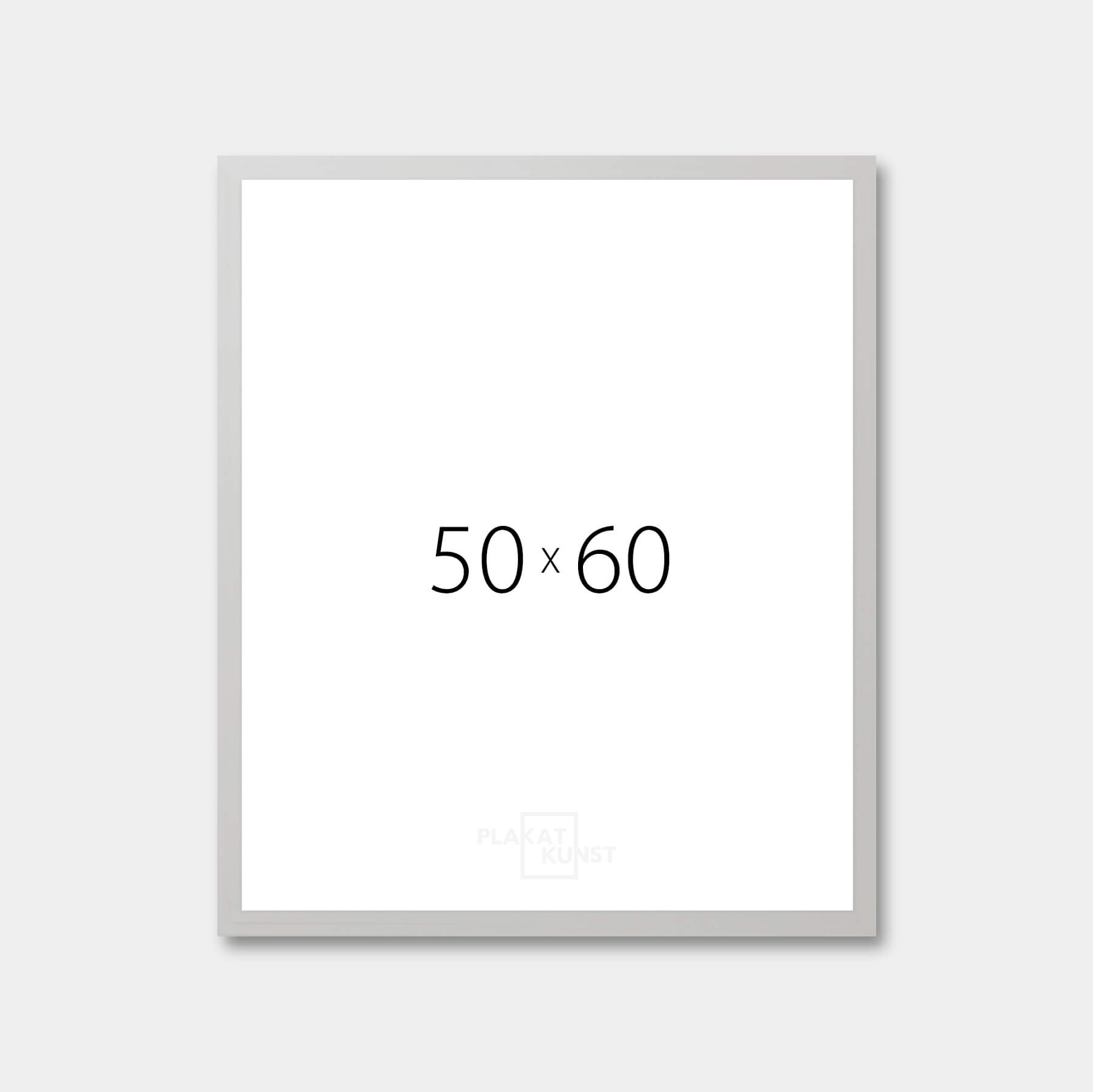 Silver wooden frame – Wide (20 mm) – 50x60 cm