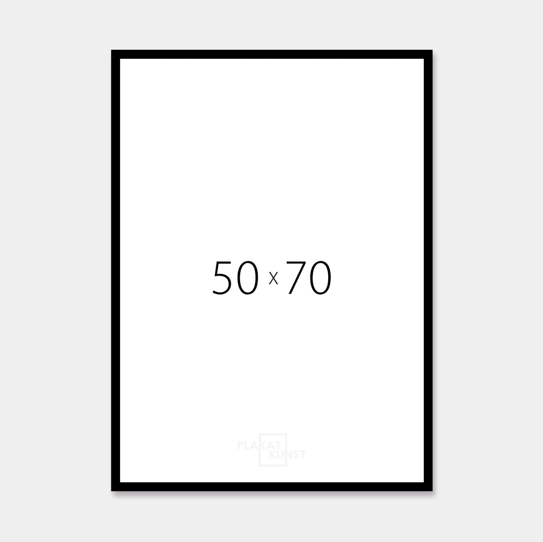 Black wooden frame - Narrow (15 mm) - 50x70 cm