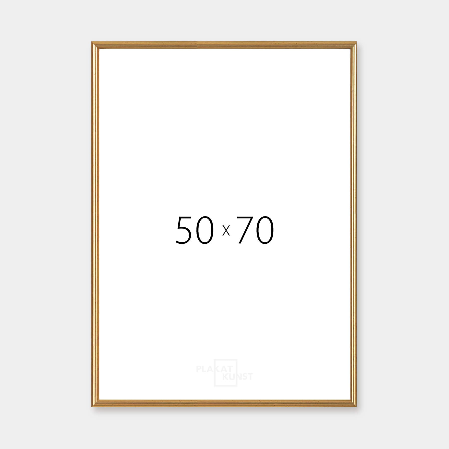 Golden vintage frame - Narrow (16 mm) - 50x70 cm