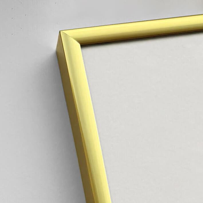 Guld aluramme – Smal (9 mm) – 70x70 cm-PlakatKunst