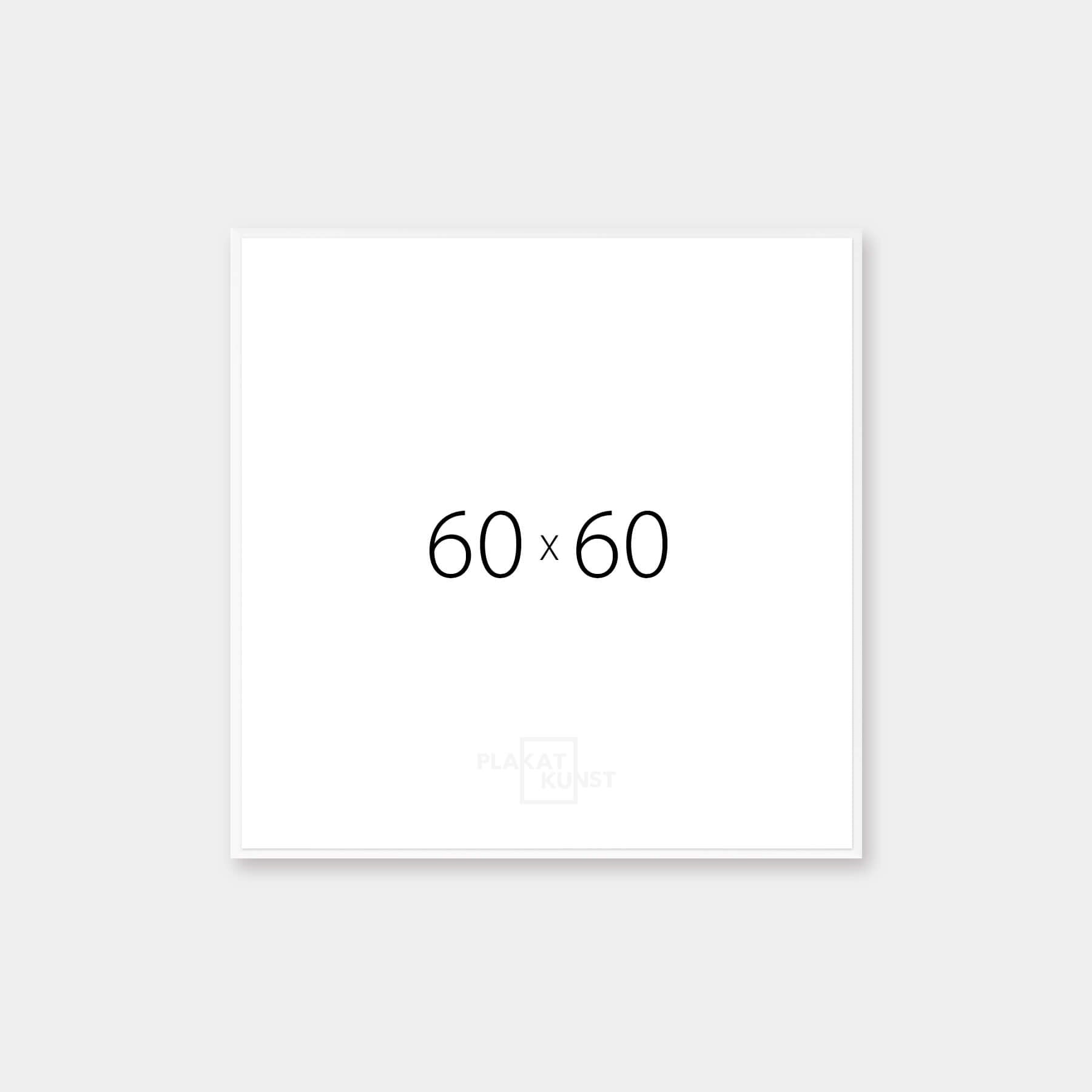 Matte silver aluminum frame - Narrow (9 mm) - 60x60 cm