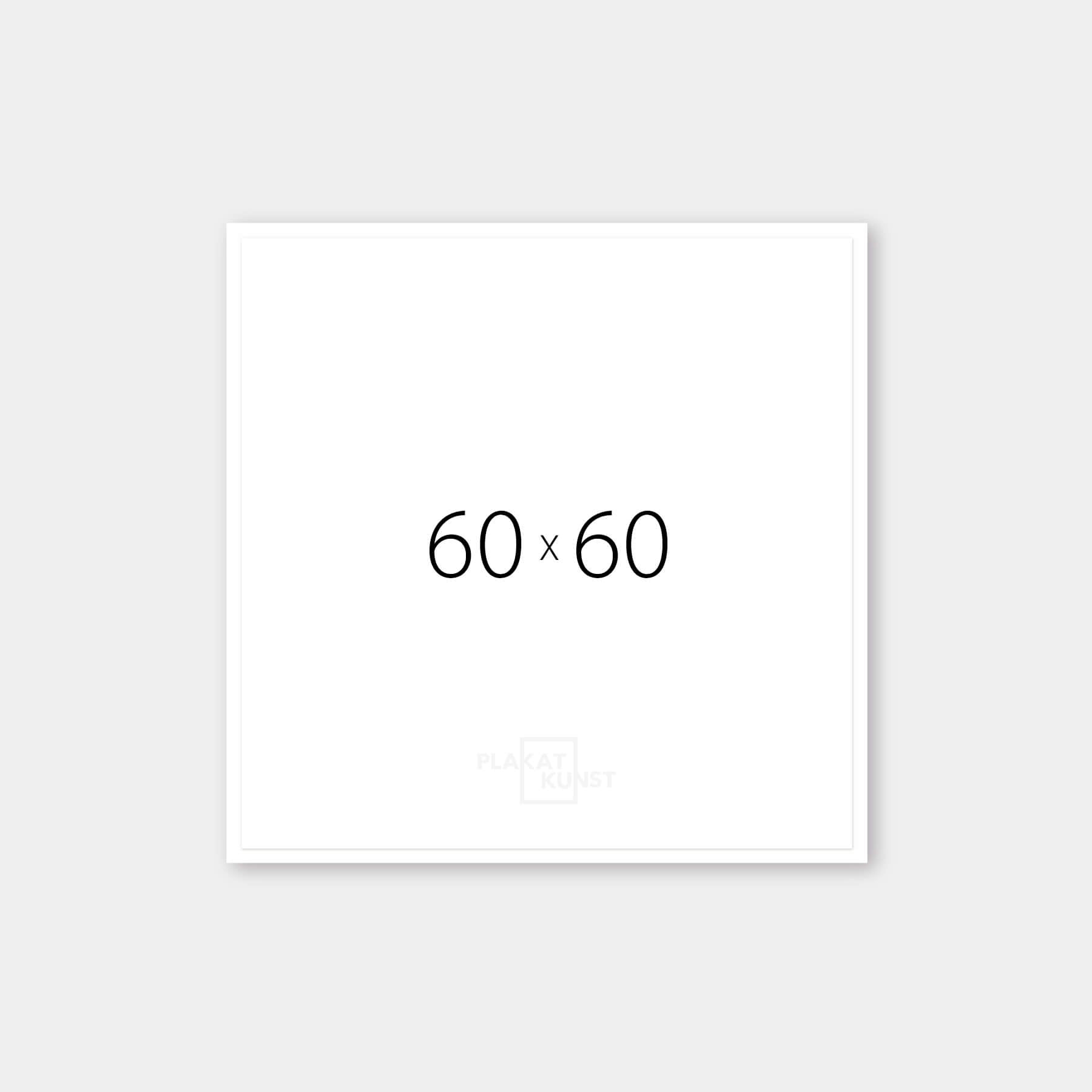 White wooden frame - Narrow (15 mm) - 60x60 cm
