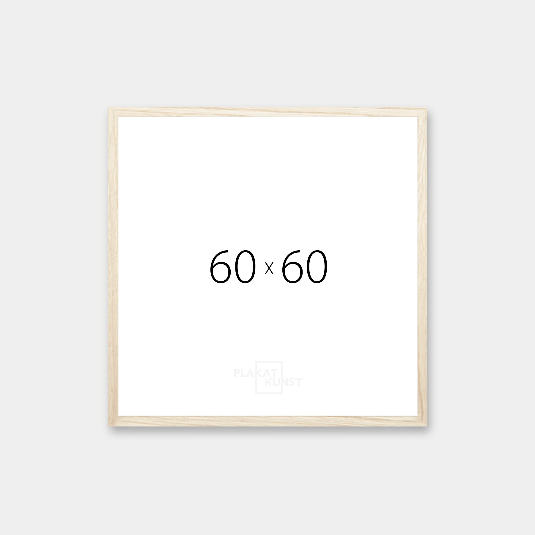 Picture frame in light wood - Wide (20 mm) - 60×60 cm