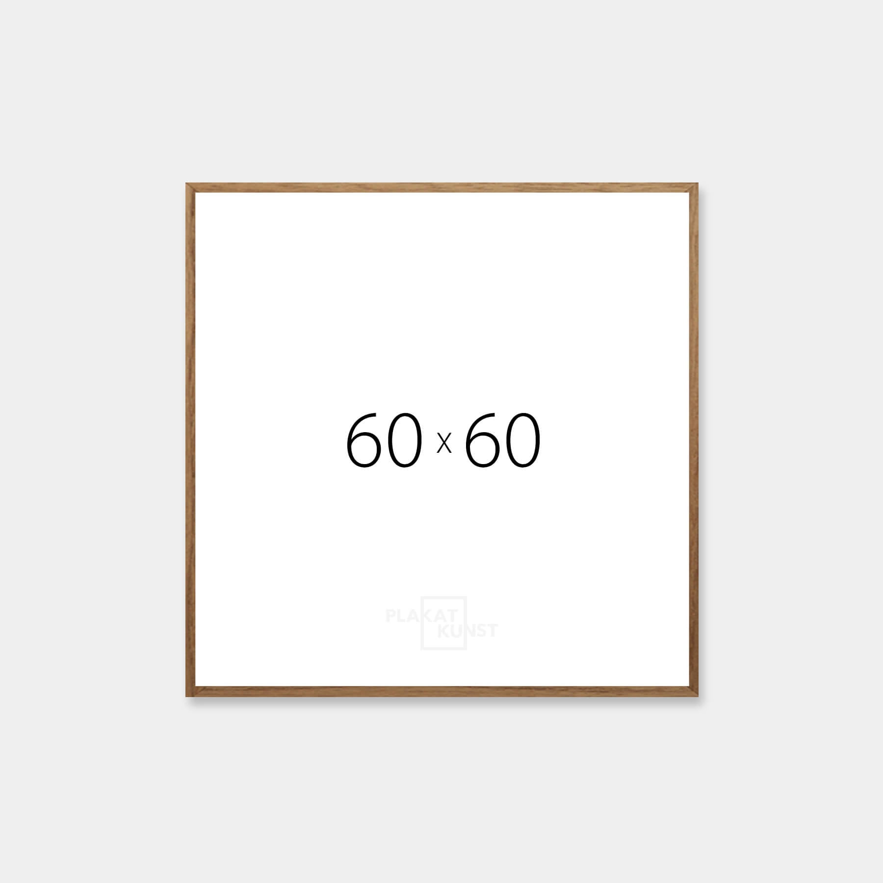 Dark oak frame - Narrow (12 mm) - 60x60 cm