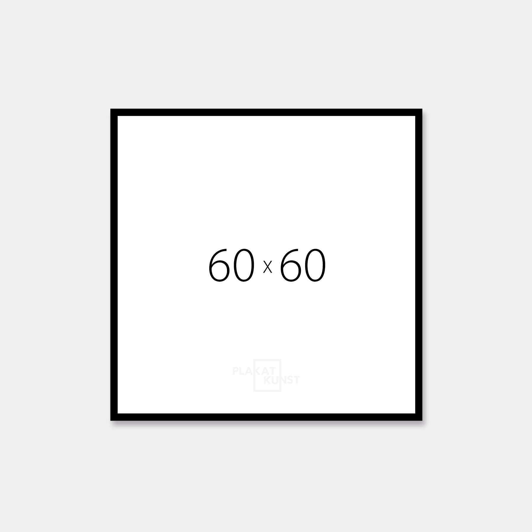 Black wooden frame - Narrow (15 mm) - 60x60 cm