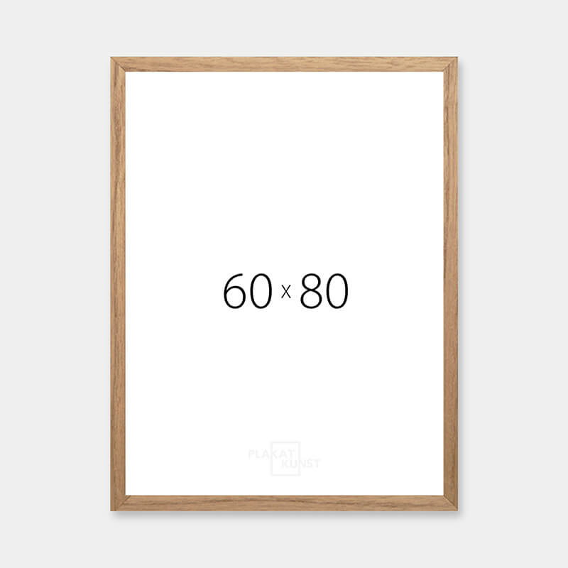 Dark oak wooden picture frame - 60x80 cm | PlakatKunst.com
