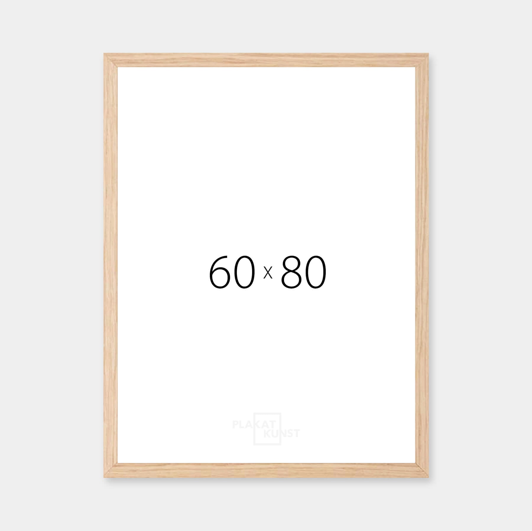 Solid oak frame - Wide (20 mm) - 60×80 cm