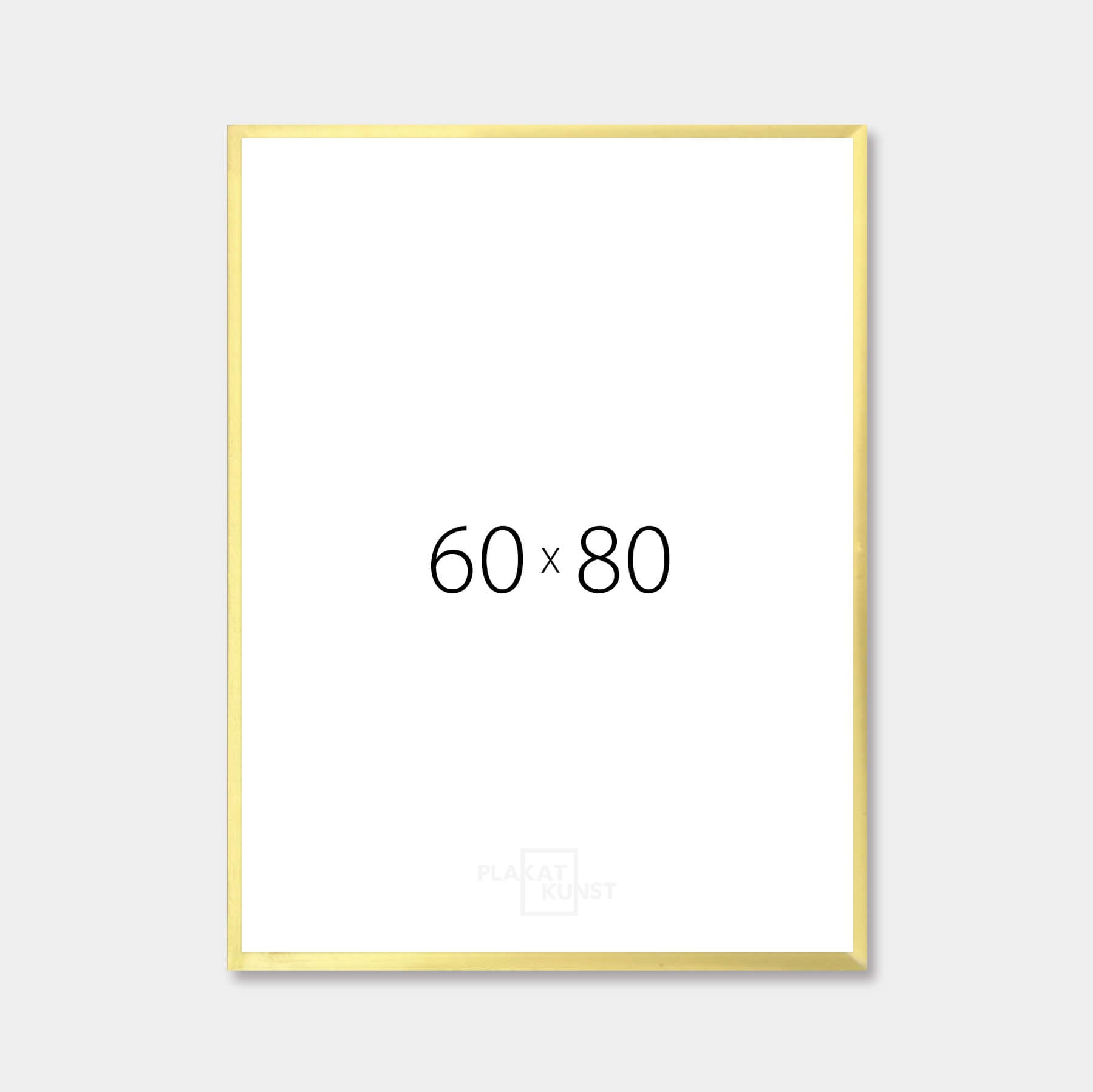 Golden aluminum frame - Narrow (9 mm) - 60×80 cm