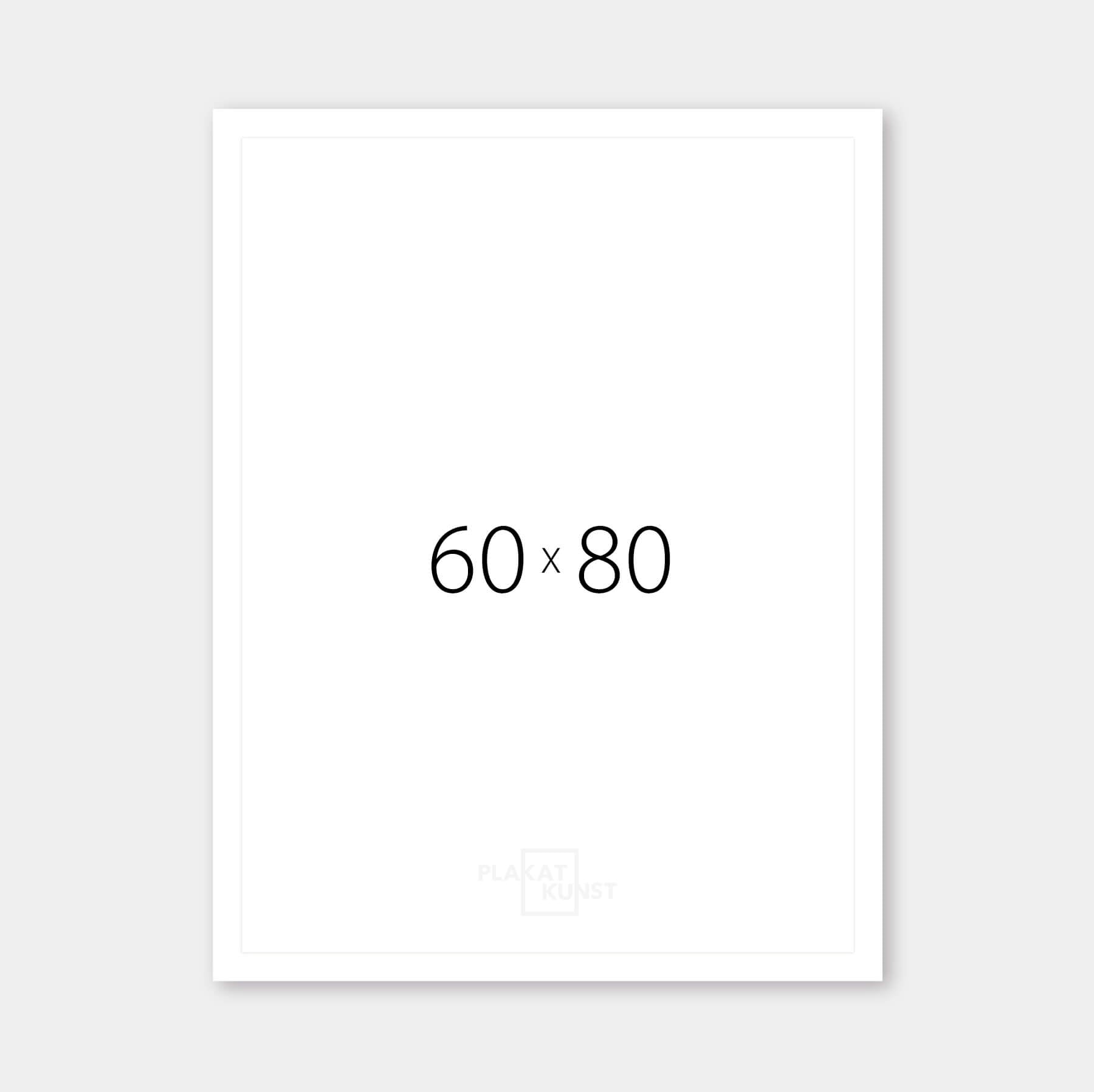 White wooden frame - Wide (20 mm) - 60×80 cm