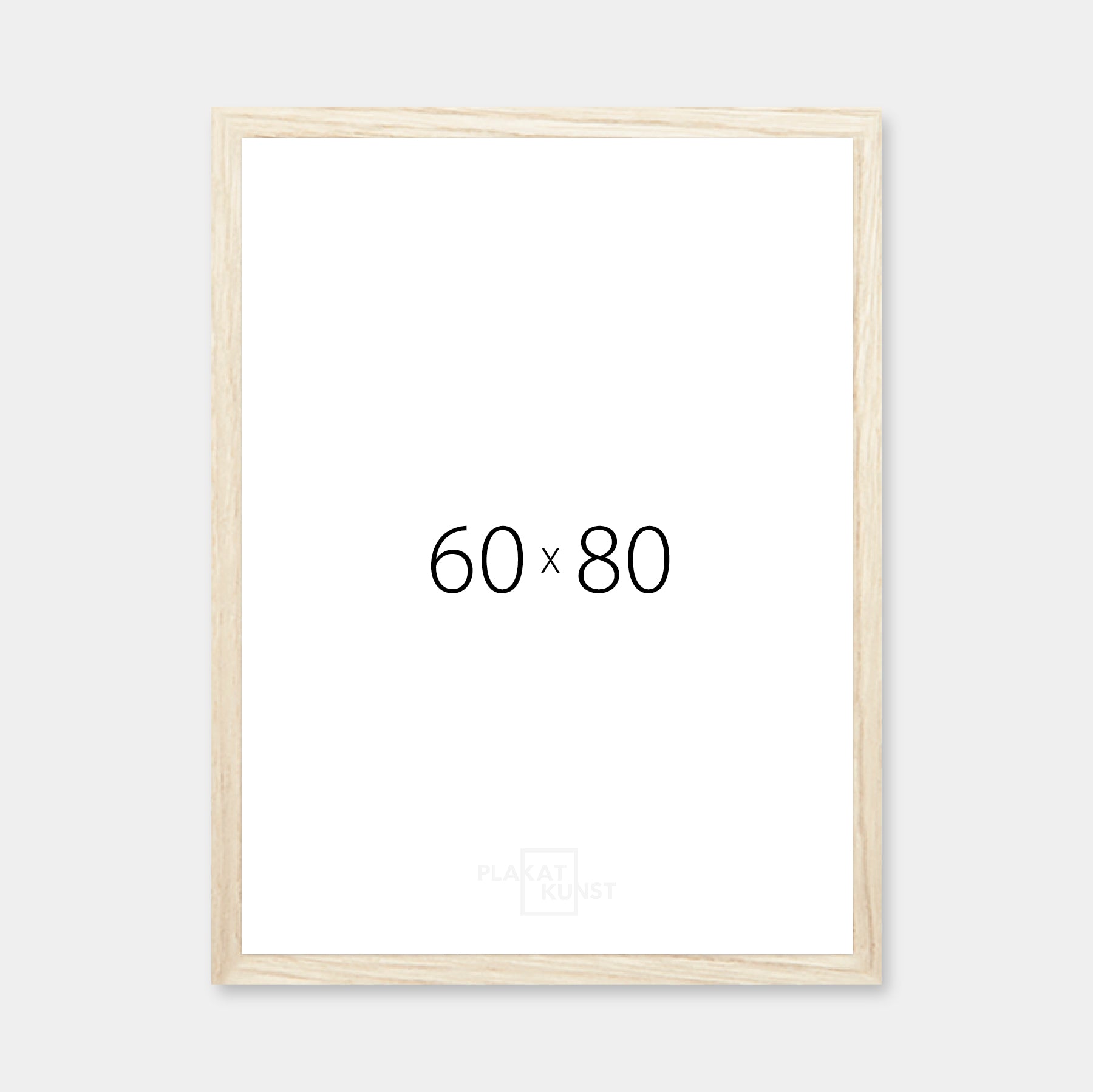 Picture frame in light wood - Wide (20 mm) - 60 × 80 cm