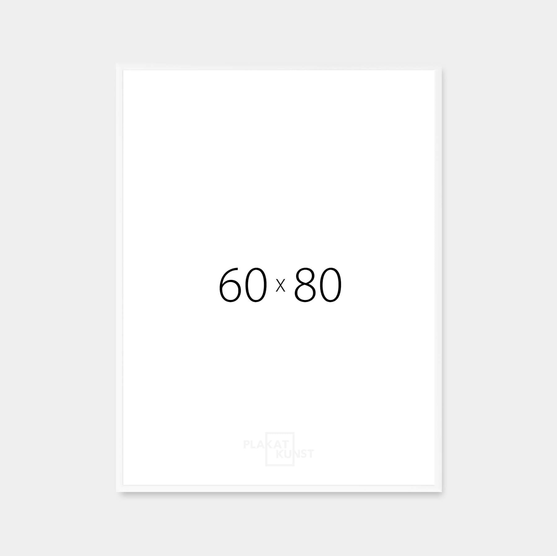 Aluminum frame in matte silver - Narrow (9 mm) - 60×80 cm
