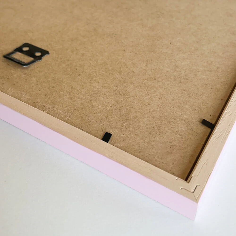 Pink matte wooden frame - Narrow (15 mm)